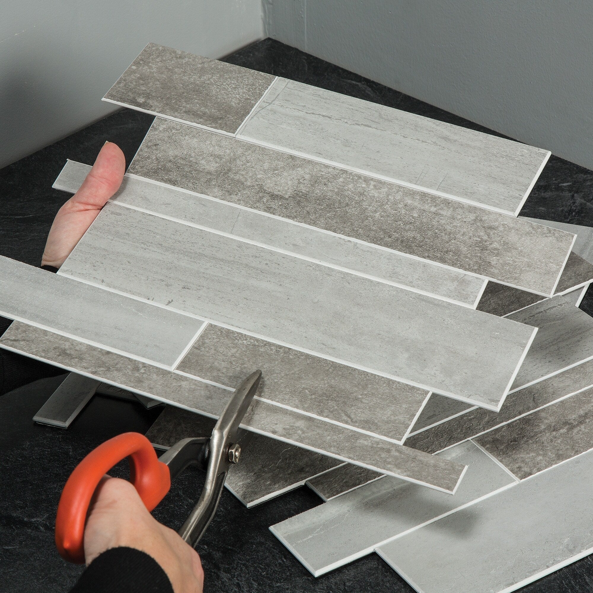 Carrelage mural adhésif Aspect Collage