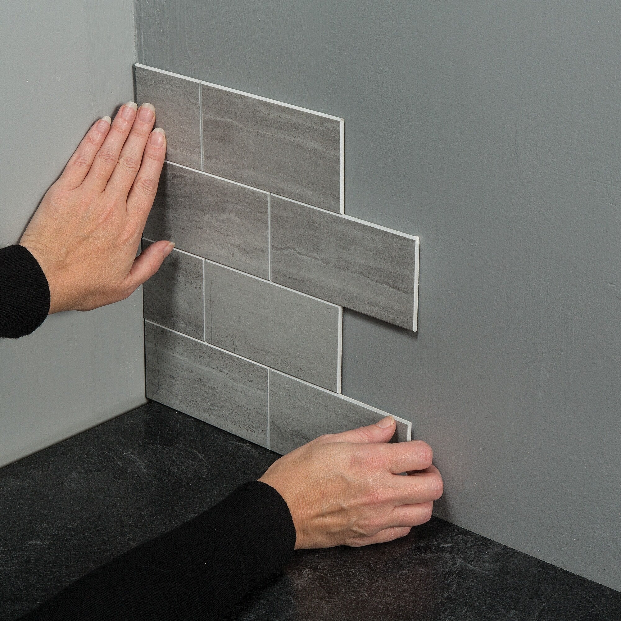 Carrelage mural adhésif Aspect Collage