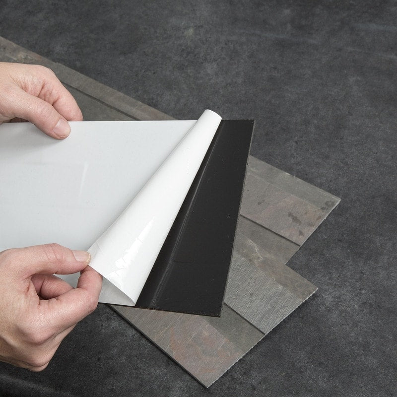 Carrelage de crédence de cuisine en pierre surélevée autocollante Aspect