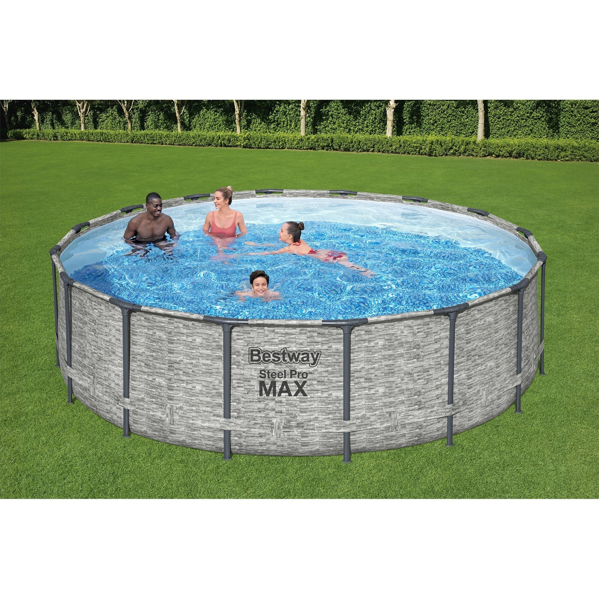 Piscine hors sol ronde Bestway Steel Pro MAX avec pompe et couverture
