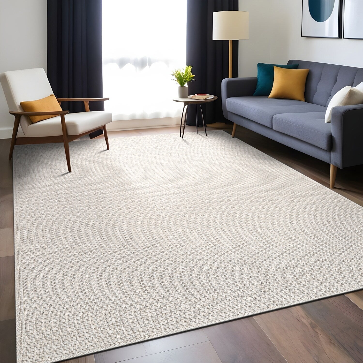 Tapis Beverly Rug en jute facile à nettoyer et ne perd pas ses poils