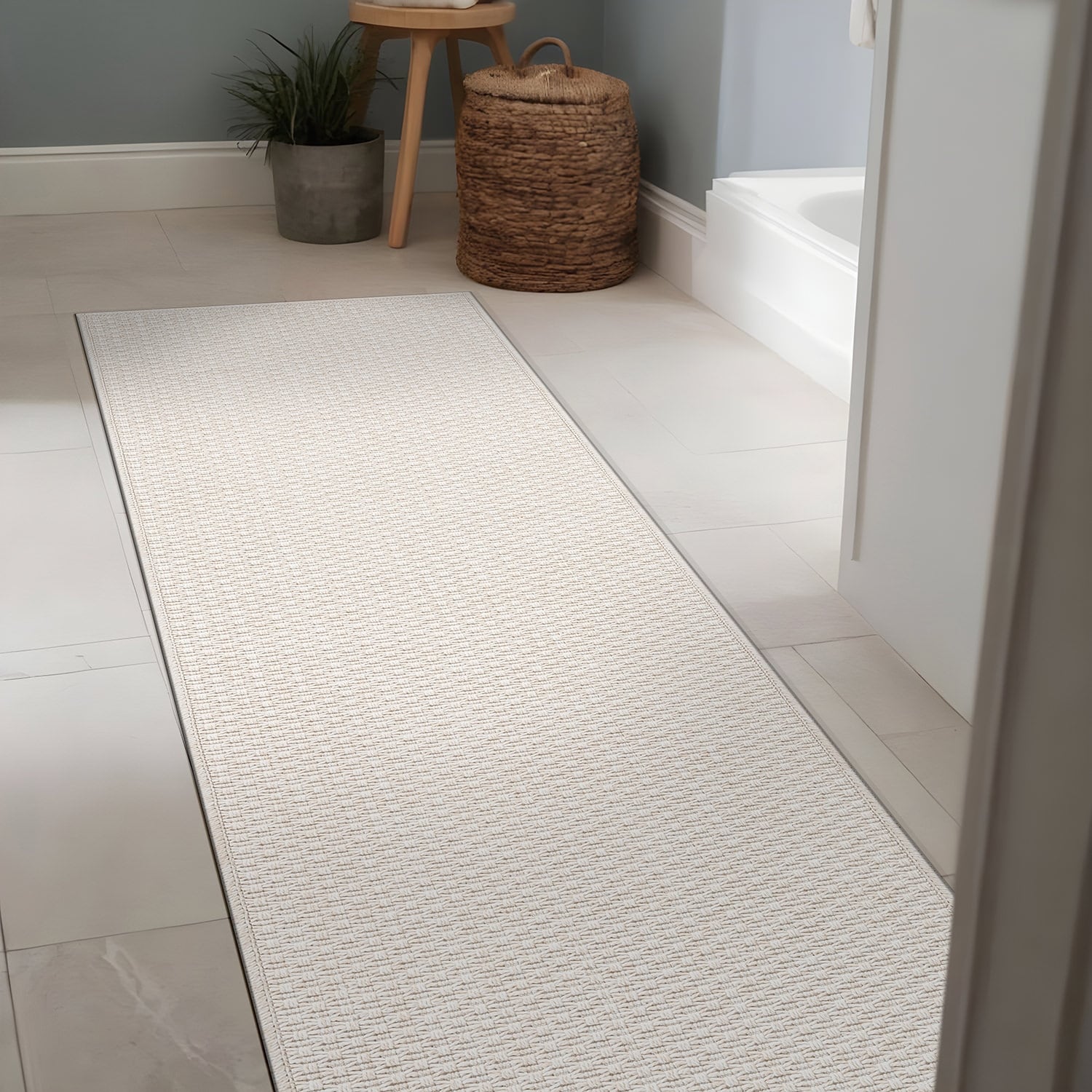 Tapis Beverly Rug en jute facile à nettoyer et ne perd pas ses poils