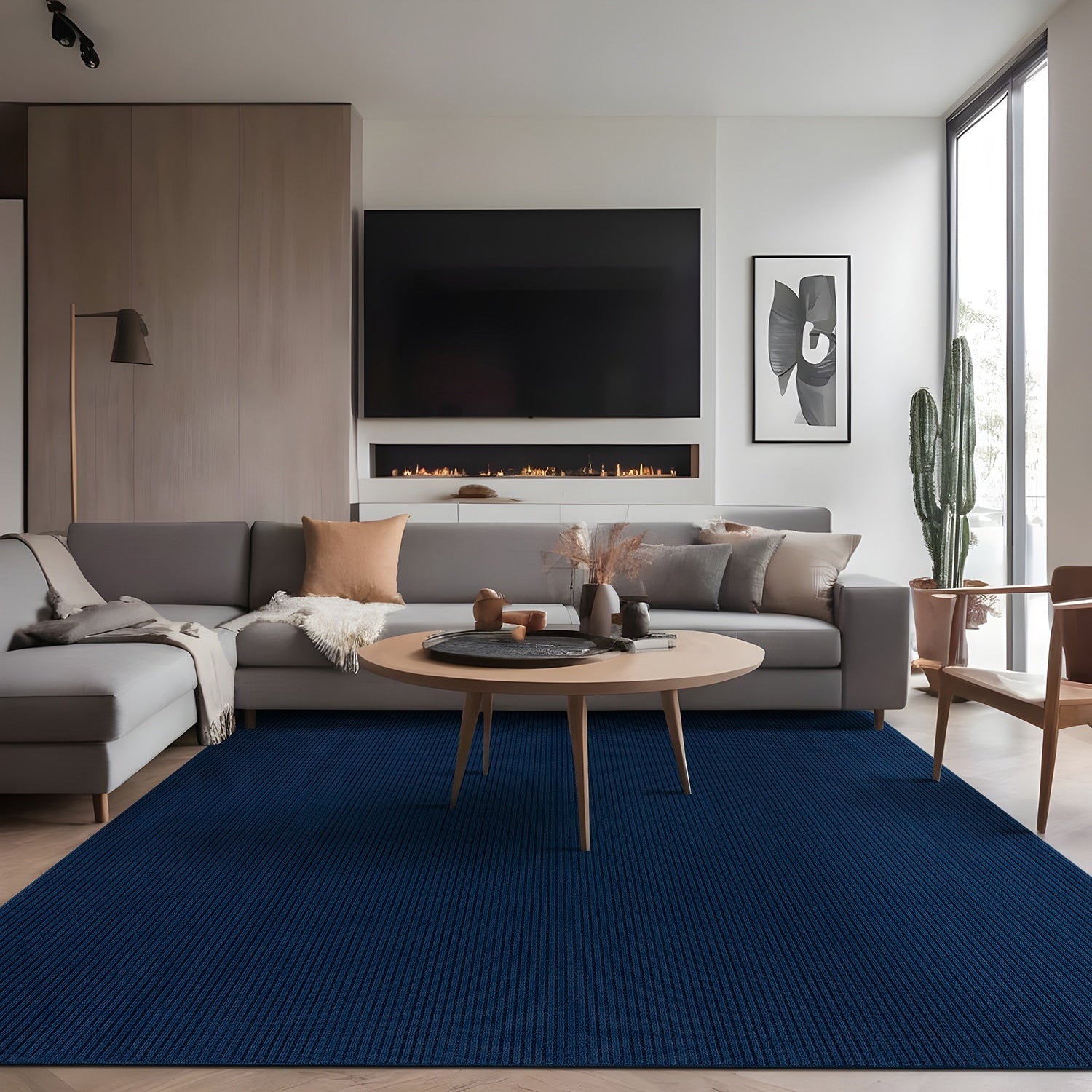 Tapis d'intérieur lavable et antidérapant Beverly Rug, couleur unie