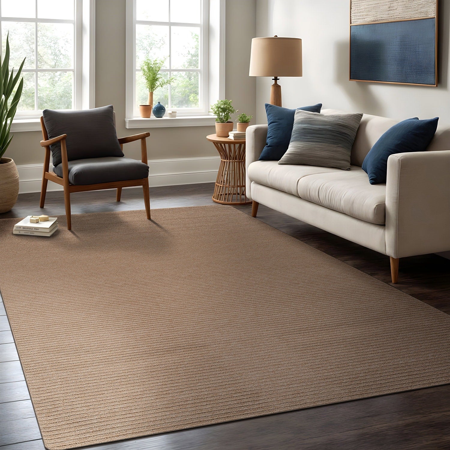 Tapis d'intérieur lavable et antidérapant Beverly Rug, couleur unie