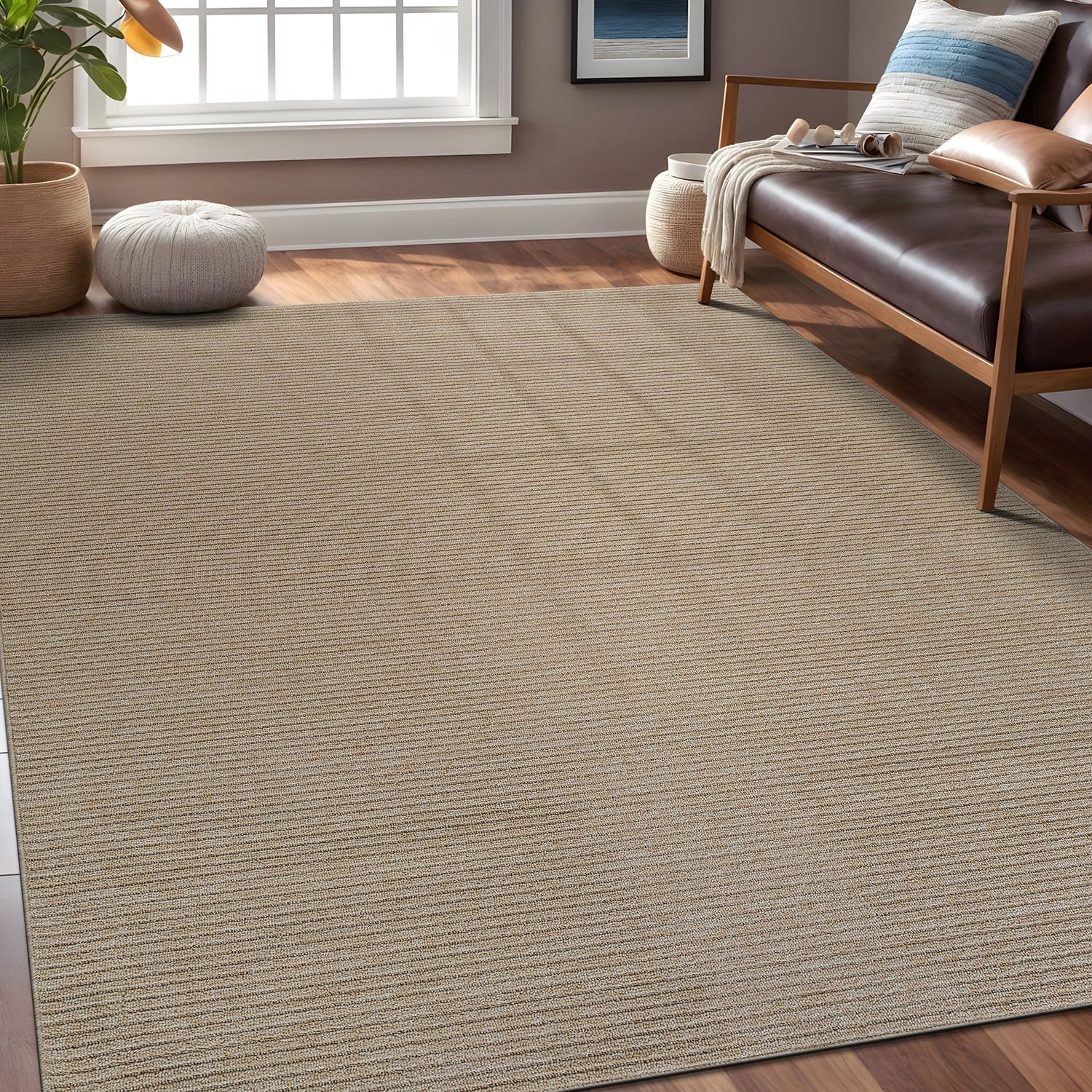 Tapis d'intérieur lavable et antidérapant Beverly Rug, couleur unie