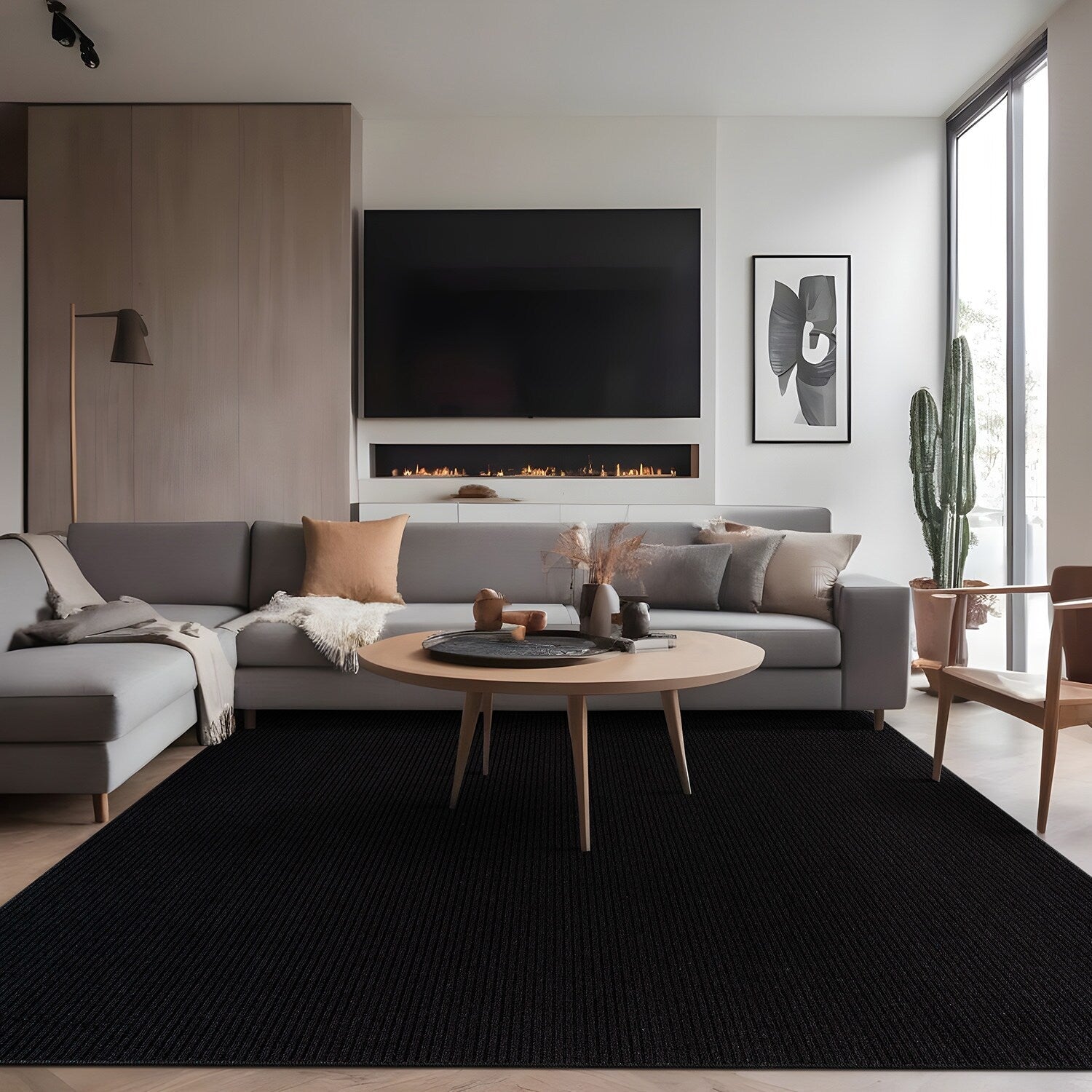 Tapis d'intérieur lavable et antidérapant Beverly Rug, couleur unie