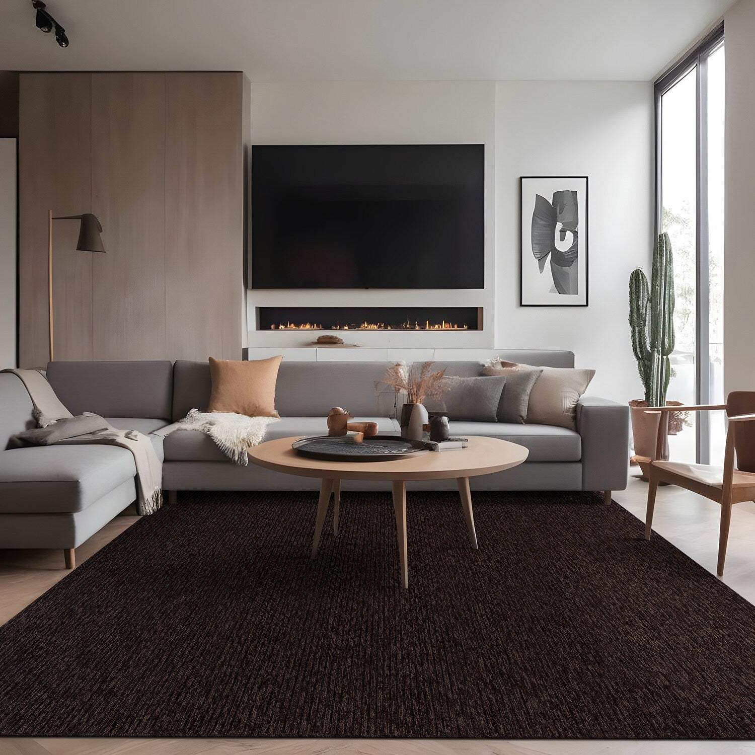 Tapis d'intérieur lavable et antidérapant Beverly Rug, couleur unie