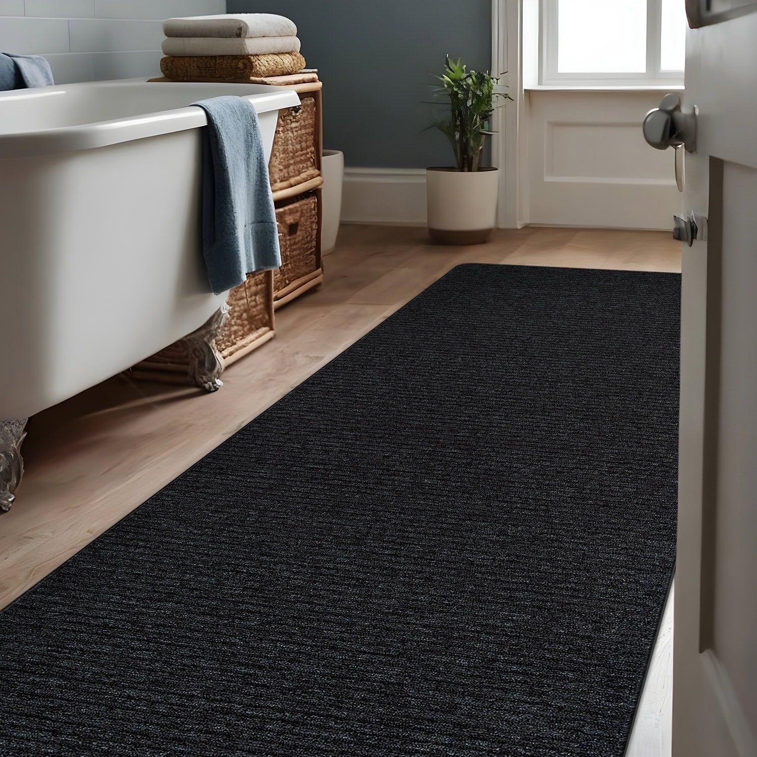 Tapis d'intérieur lavable et antidérapant Beverly Rug, couleur unie