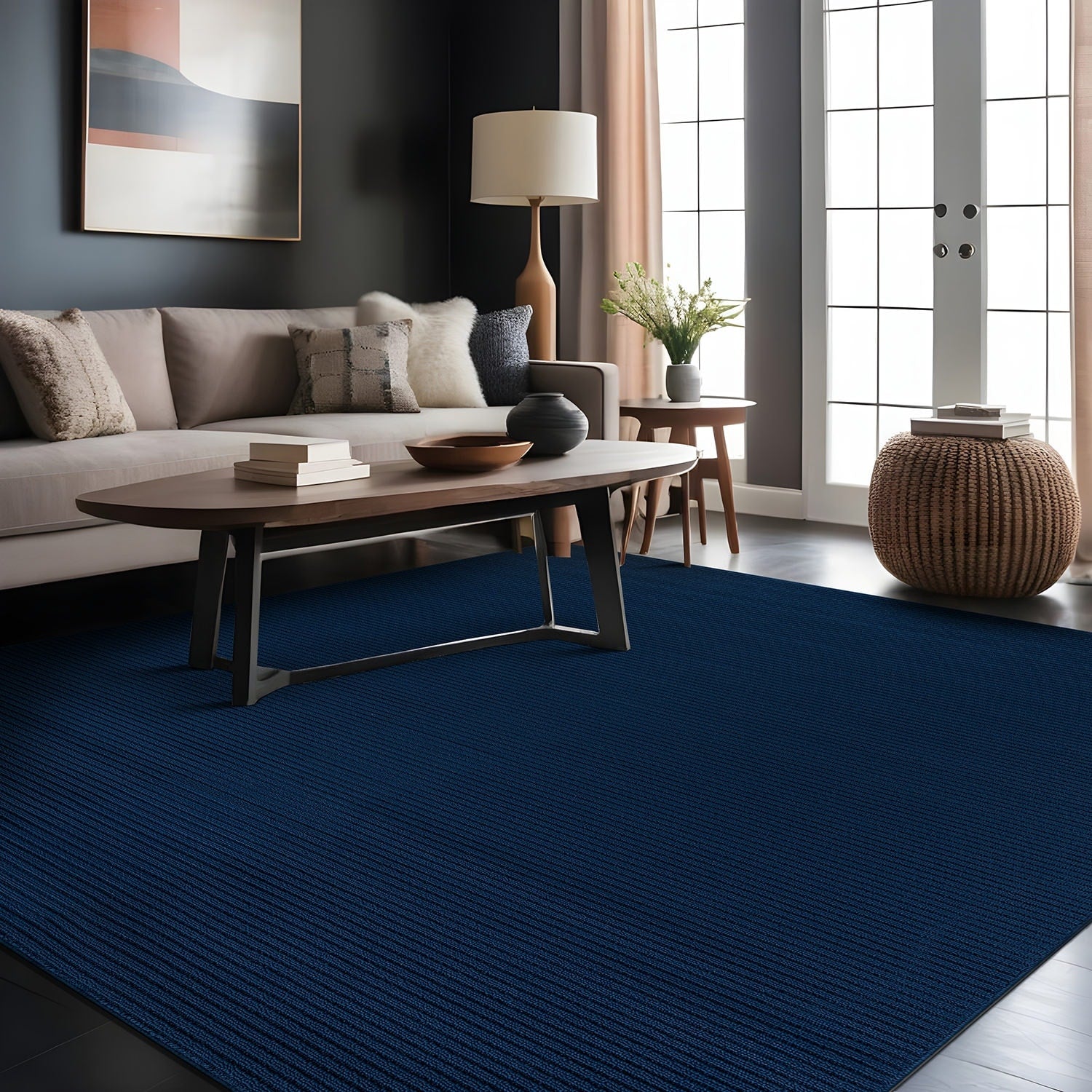 Tapis d'intérieur lavable et antidérapant Beverly Rug, couleur unie