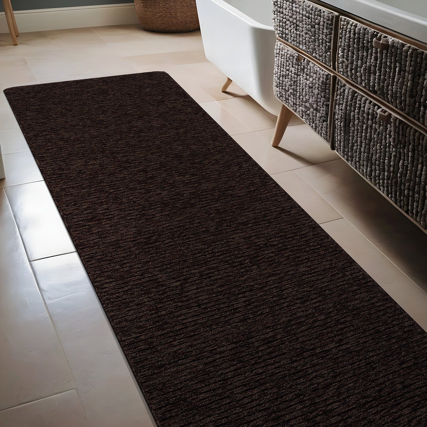 Tapis d'intérieur lavable et antidérapant Beverly Rug, couleur unie