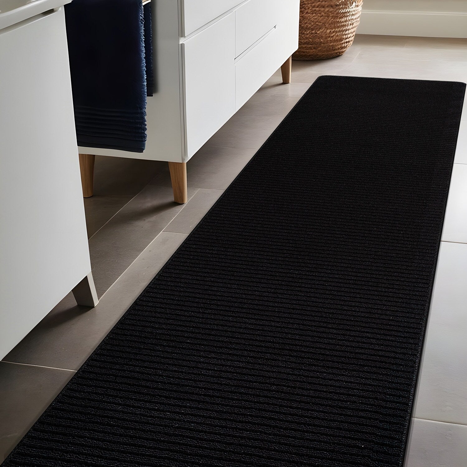 Tapis d'intérieur lavable et antidérapant Beverly Rug, couleur unie