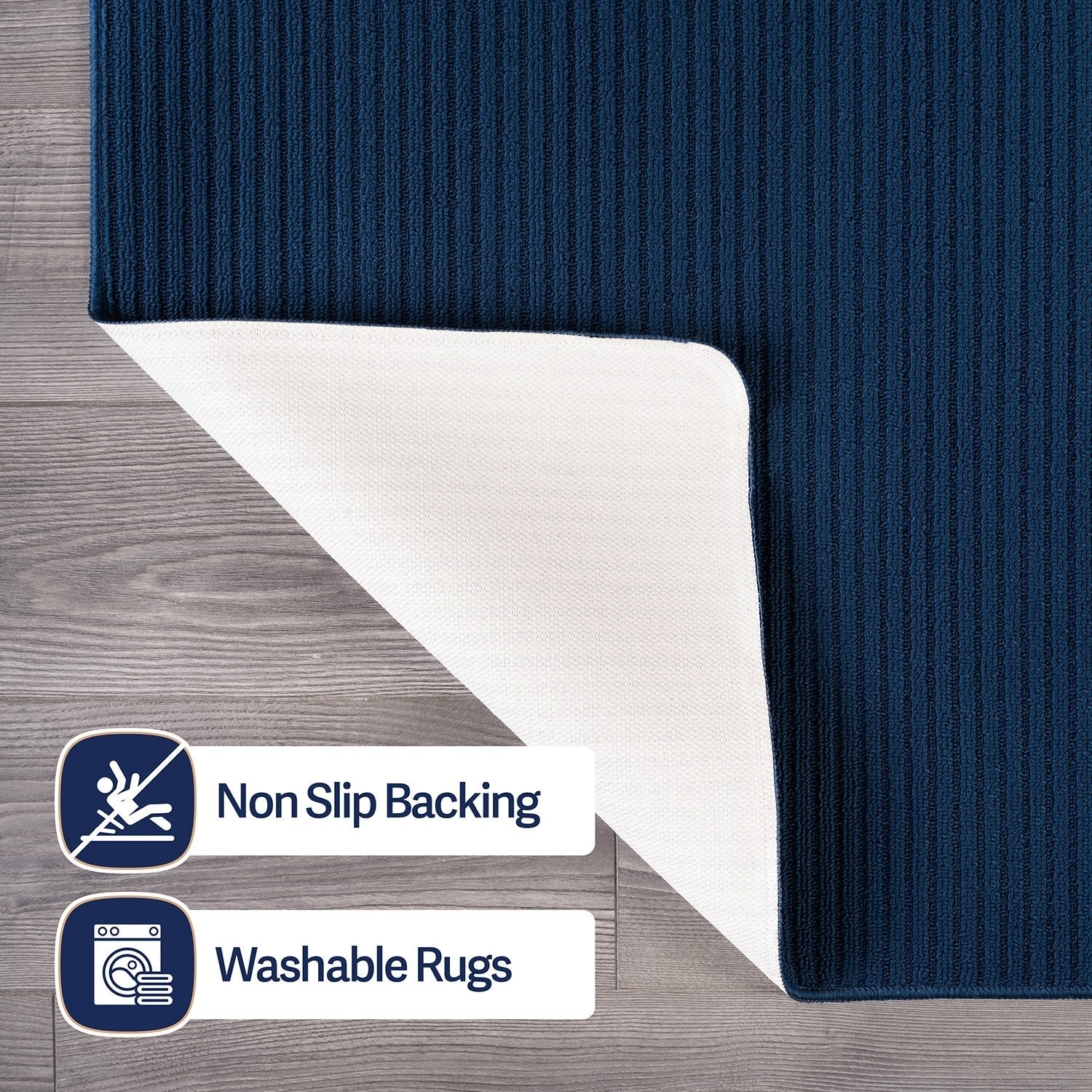 Tapis d'intérieur lavable et antidérapant Beverly Rug, couleur unie