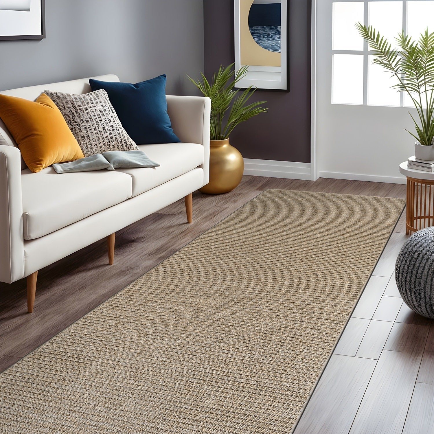 Tapis d'intérieur lavable et antidérapant Beverly Rug, couleur unie