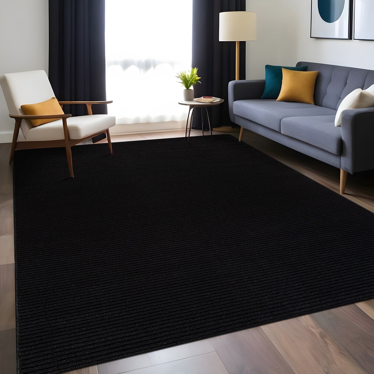 Tapis d'intérieur lavable et antidérapant Beverly Rug, couleur unie