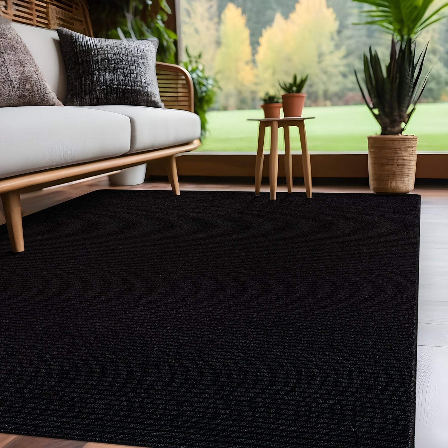 Tapis d'intérieur lavable et antidérapant Beverly Rug, couleur unie