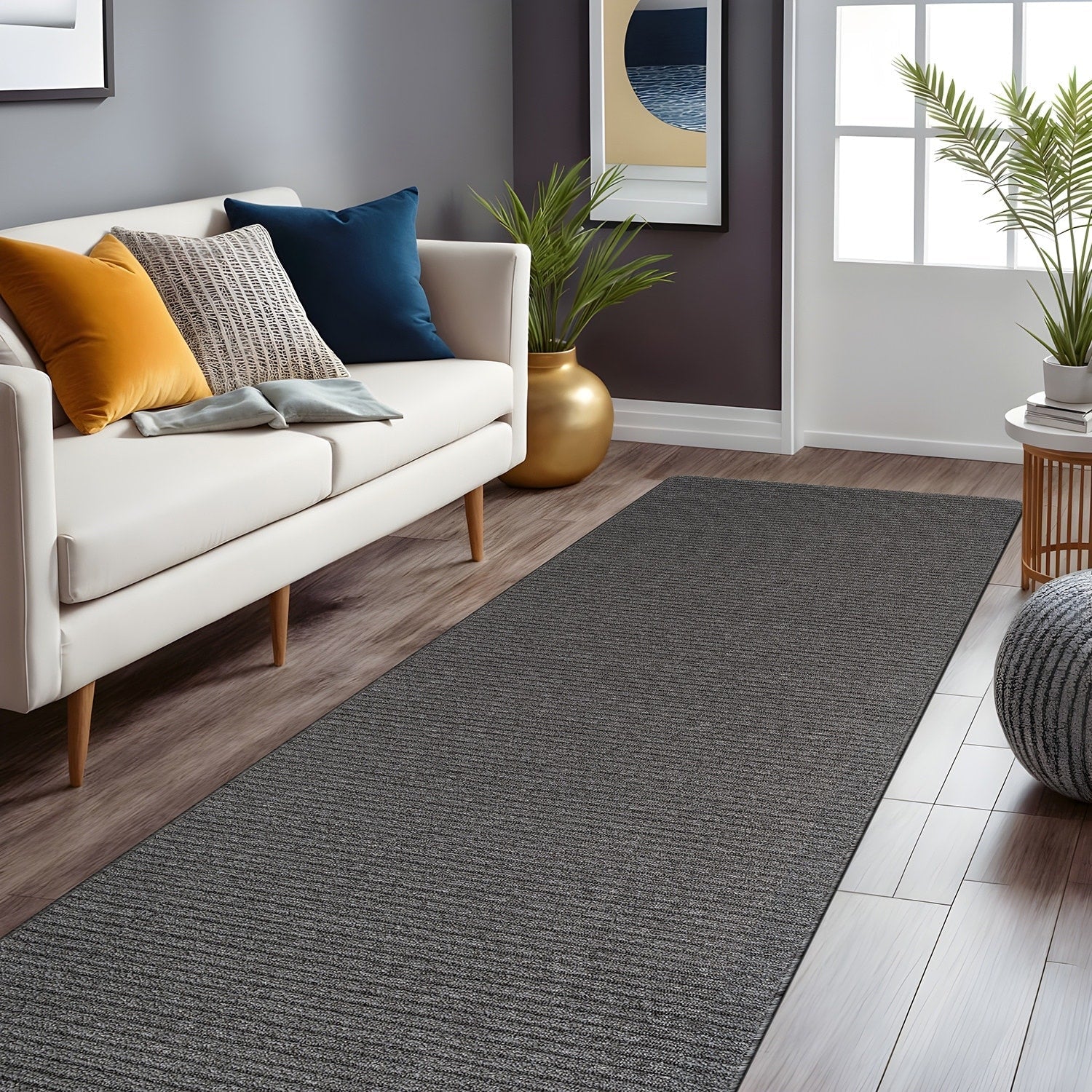 Tapis d'intérieur lavable et antidérapant Beverly Rug, couleur unie