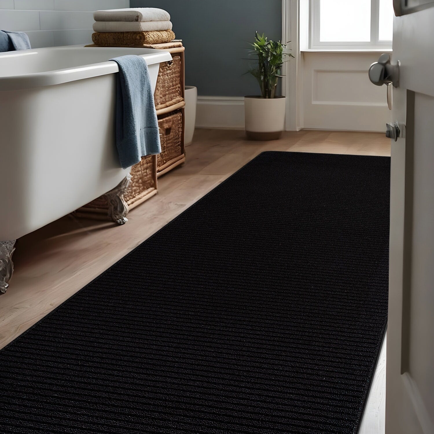 Tapis d'intérieur lavable et antidérapant Beverly Rug, couleur unie