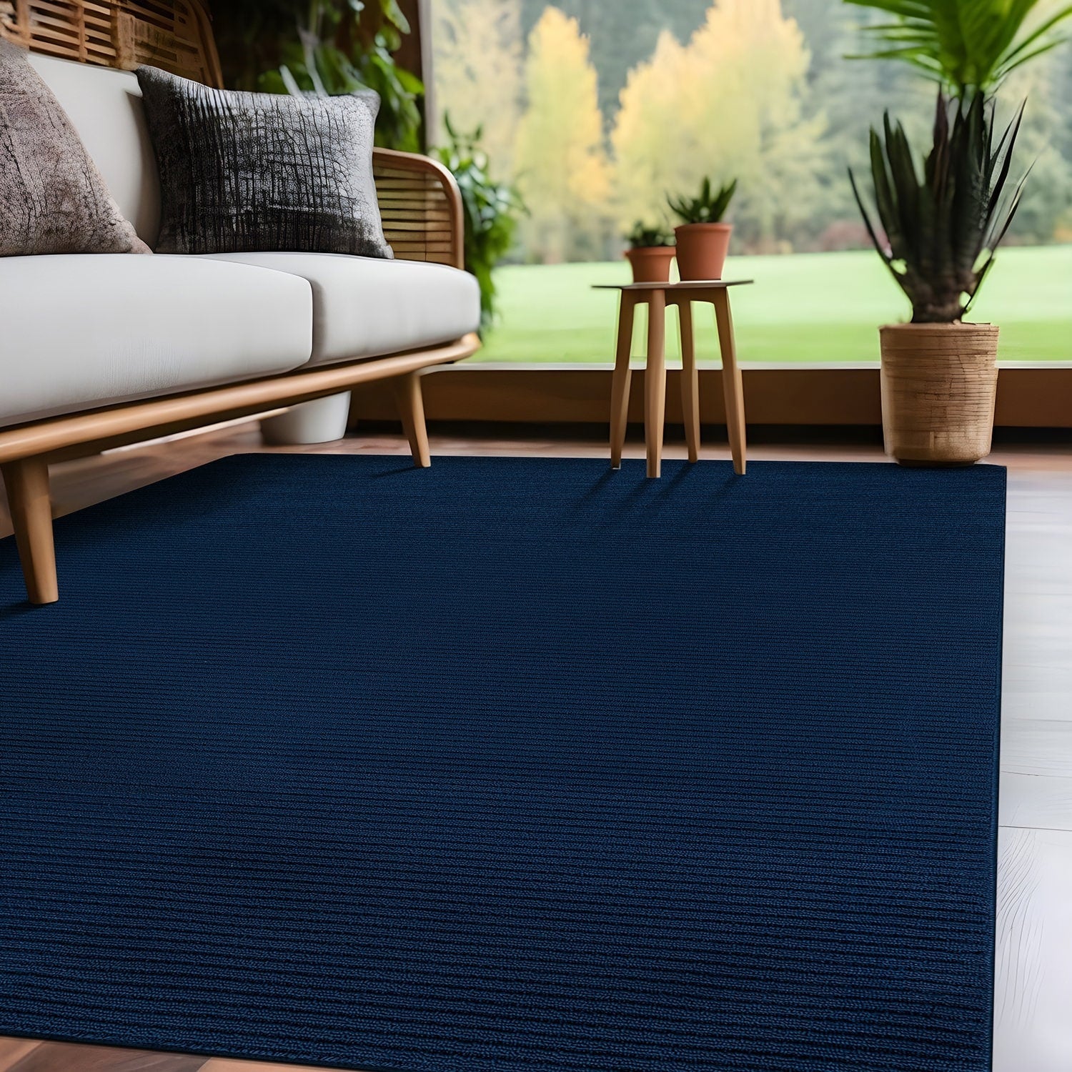 Tapis d'intérieur lavable et antidérapant Beverly Rug, couleur unie