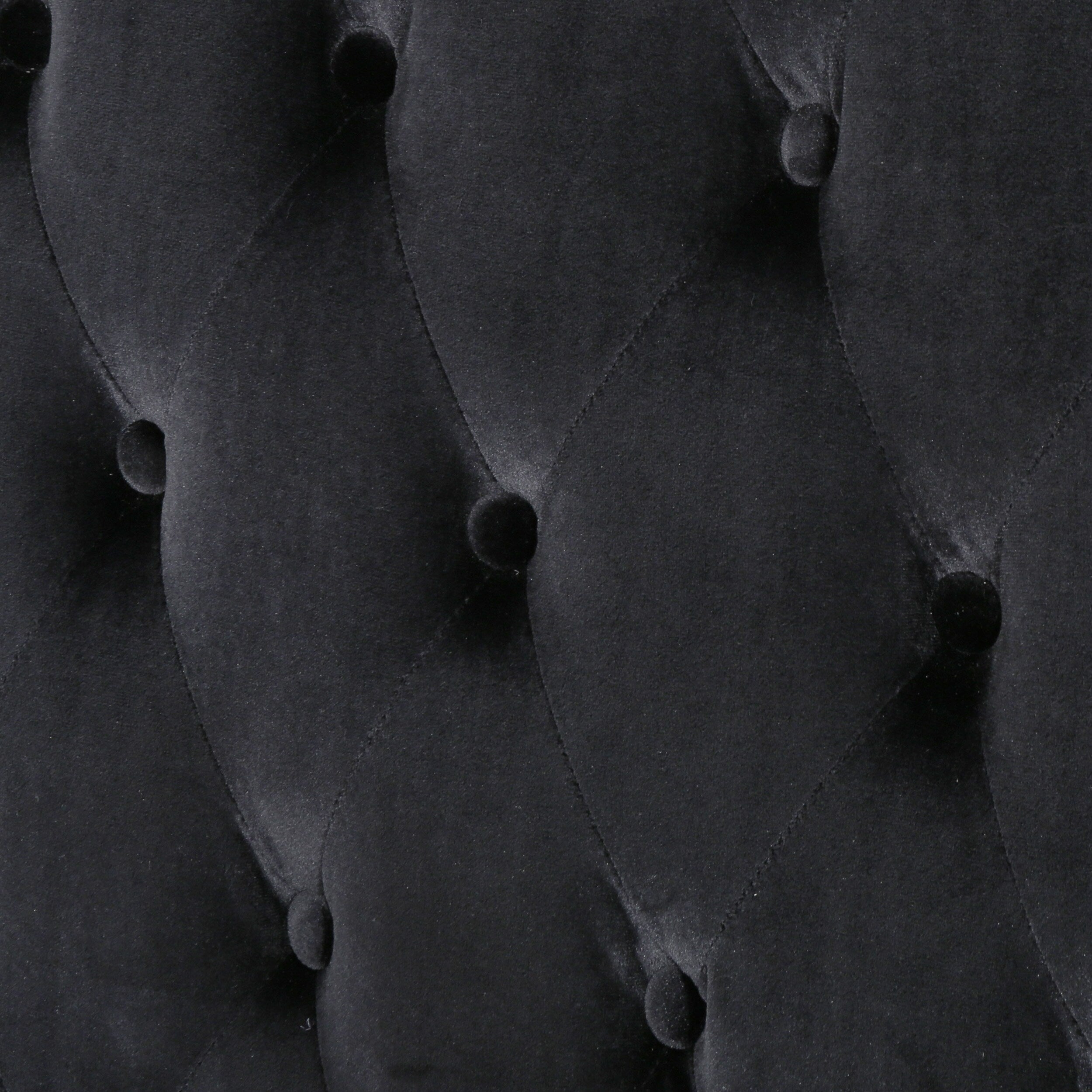 Canapé à oreilles hautes capitonné en velours noir