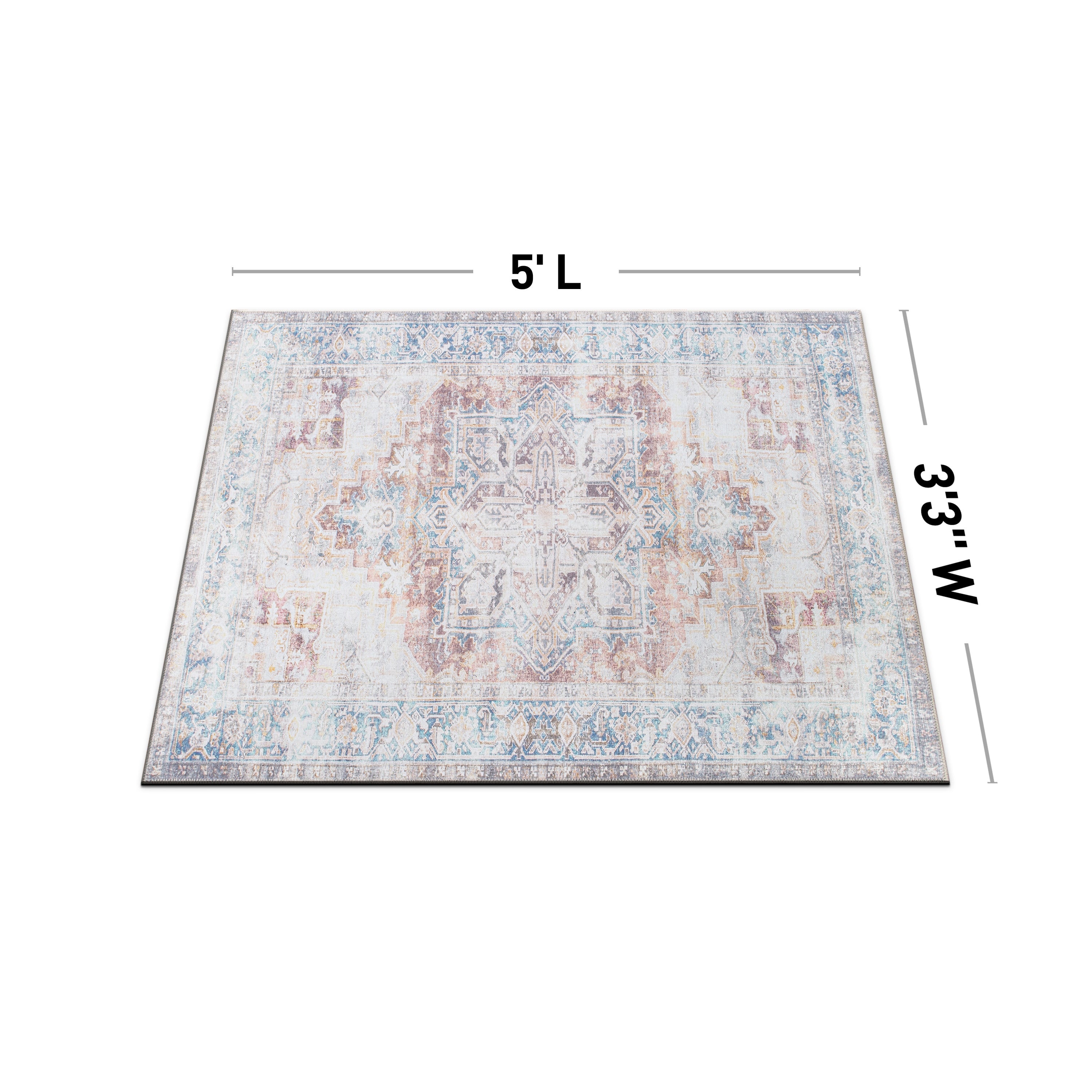 Tapis bohème vieilli lavable en machine