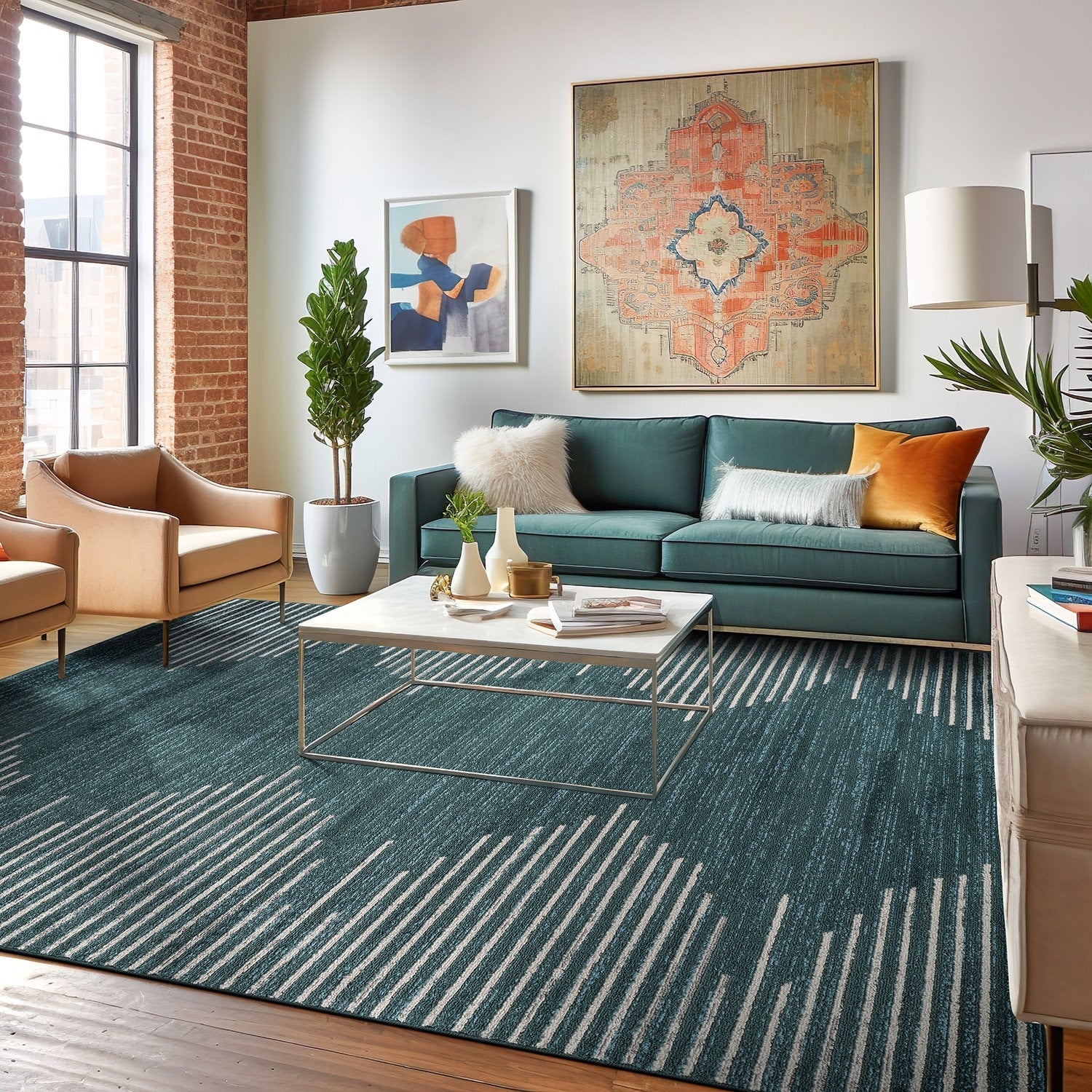 Tapis à rayures bohèmes