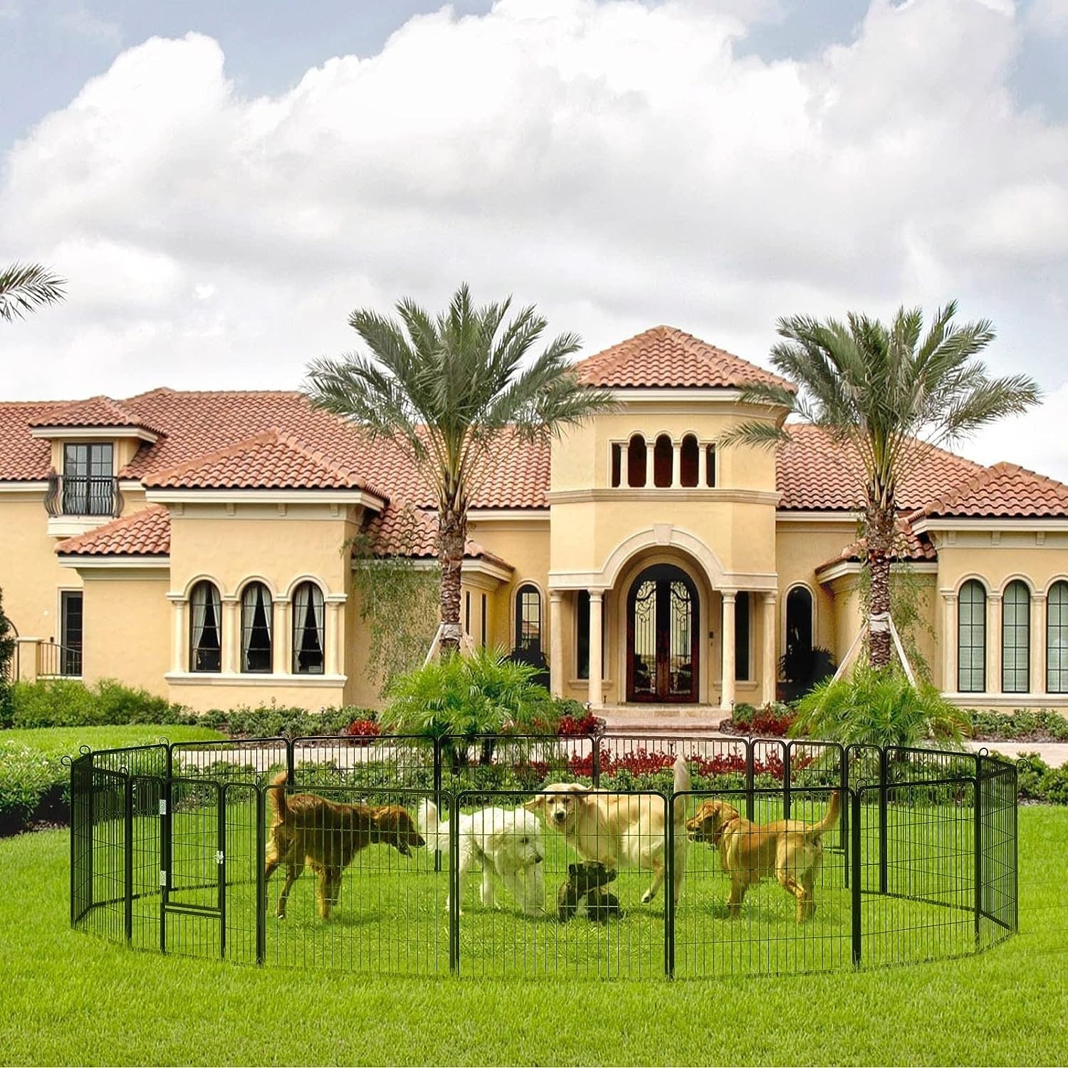 Parc pour chien Bossin, chenil, cage, clôture, parc d'exercice avec portes, 8/16/24 panneaux