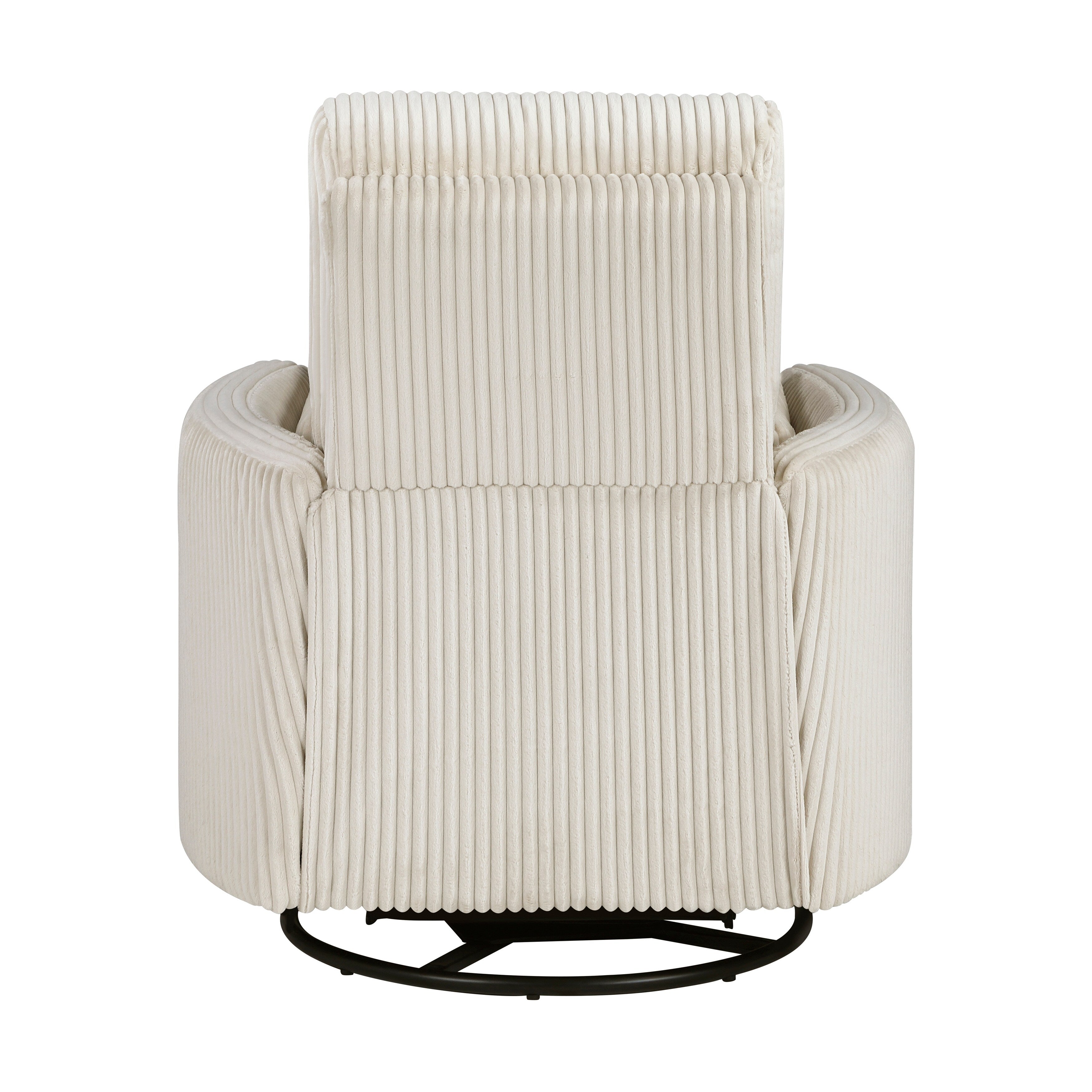 Fauteuil inclinable manuel pivotant en velours côtelé Braidy