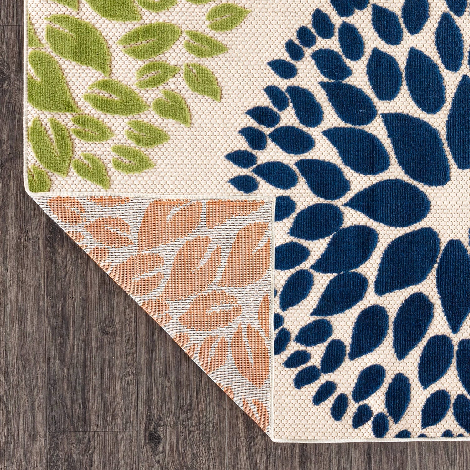 Tapis d'intérieur/extérieur Brescia Modern Floral Circles