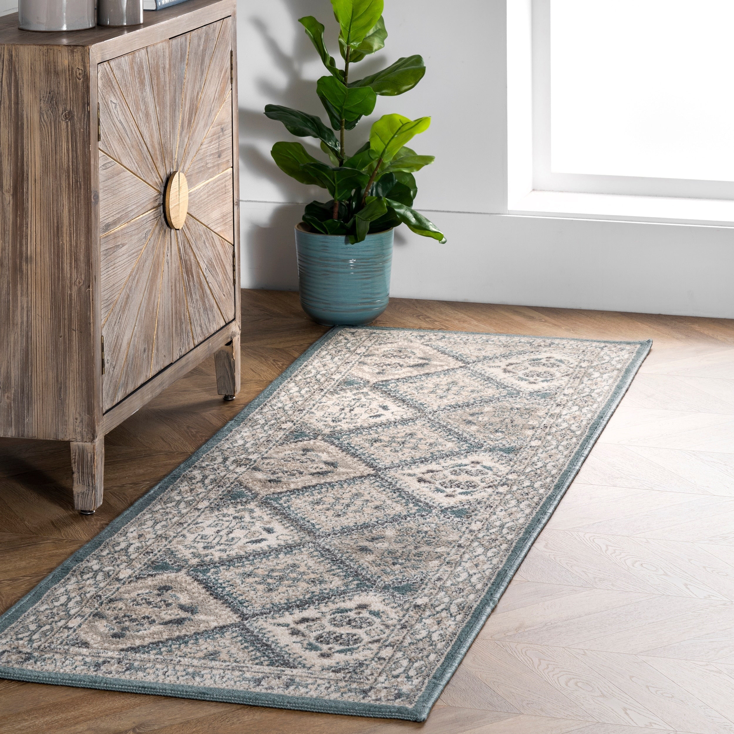 Tapis carrelé traditionnel Nuloom Becca