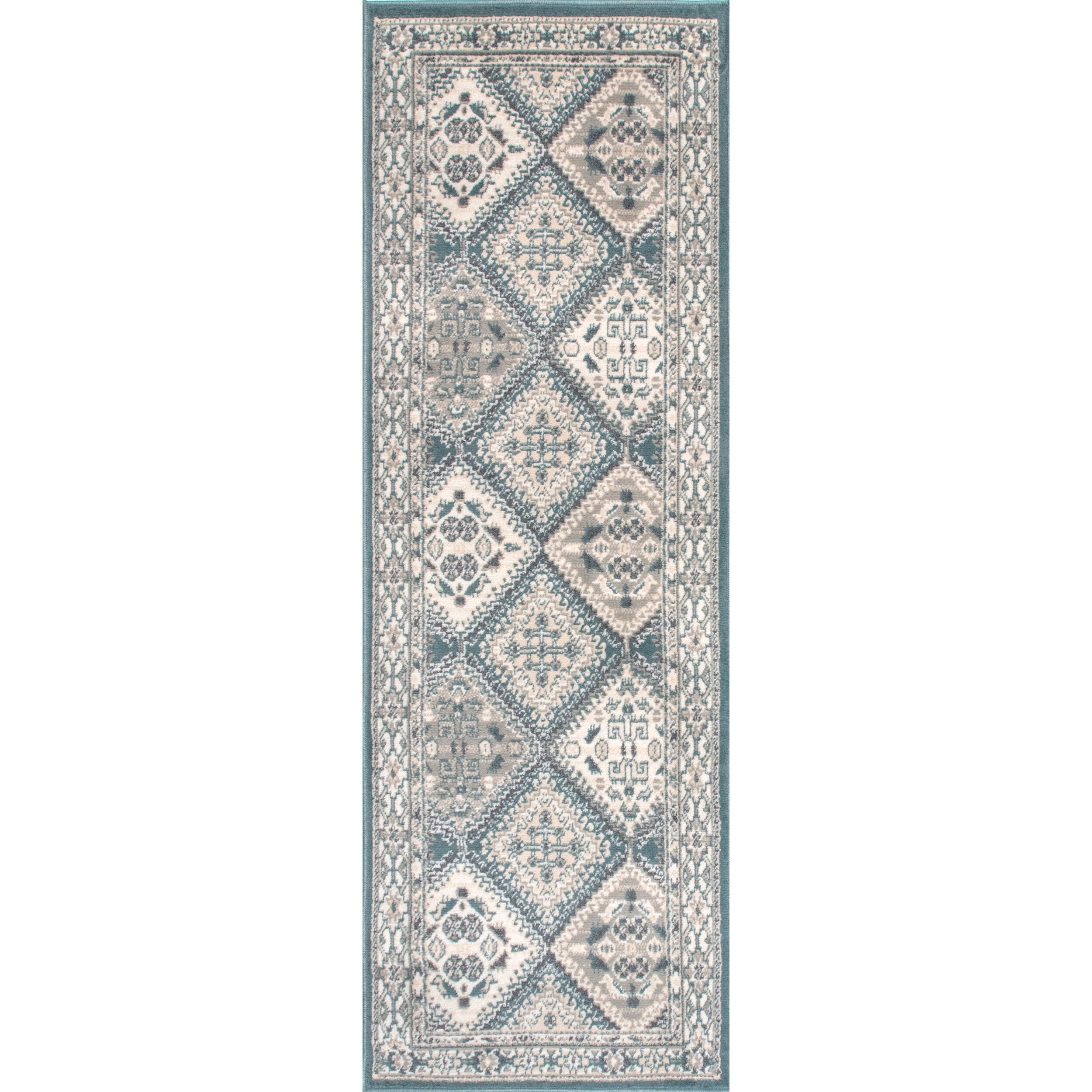 Tapis carrelé traditionnel Nuloom Becca