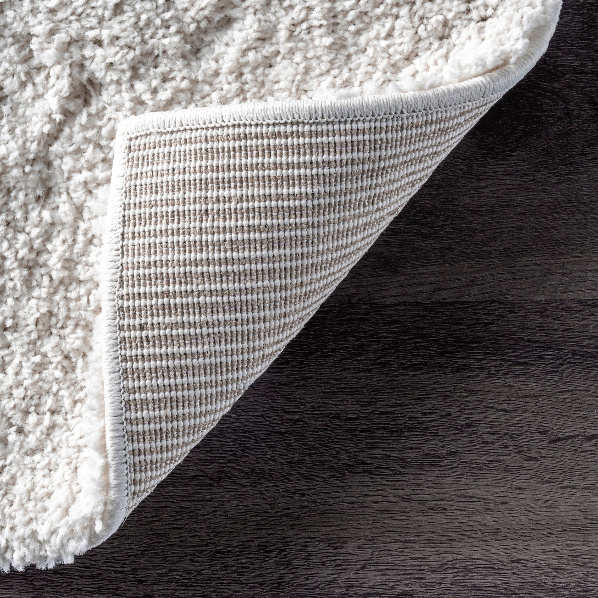 Tapis Shag contemporain Nuloom Krista à motifs tourbillonnants