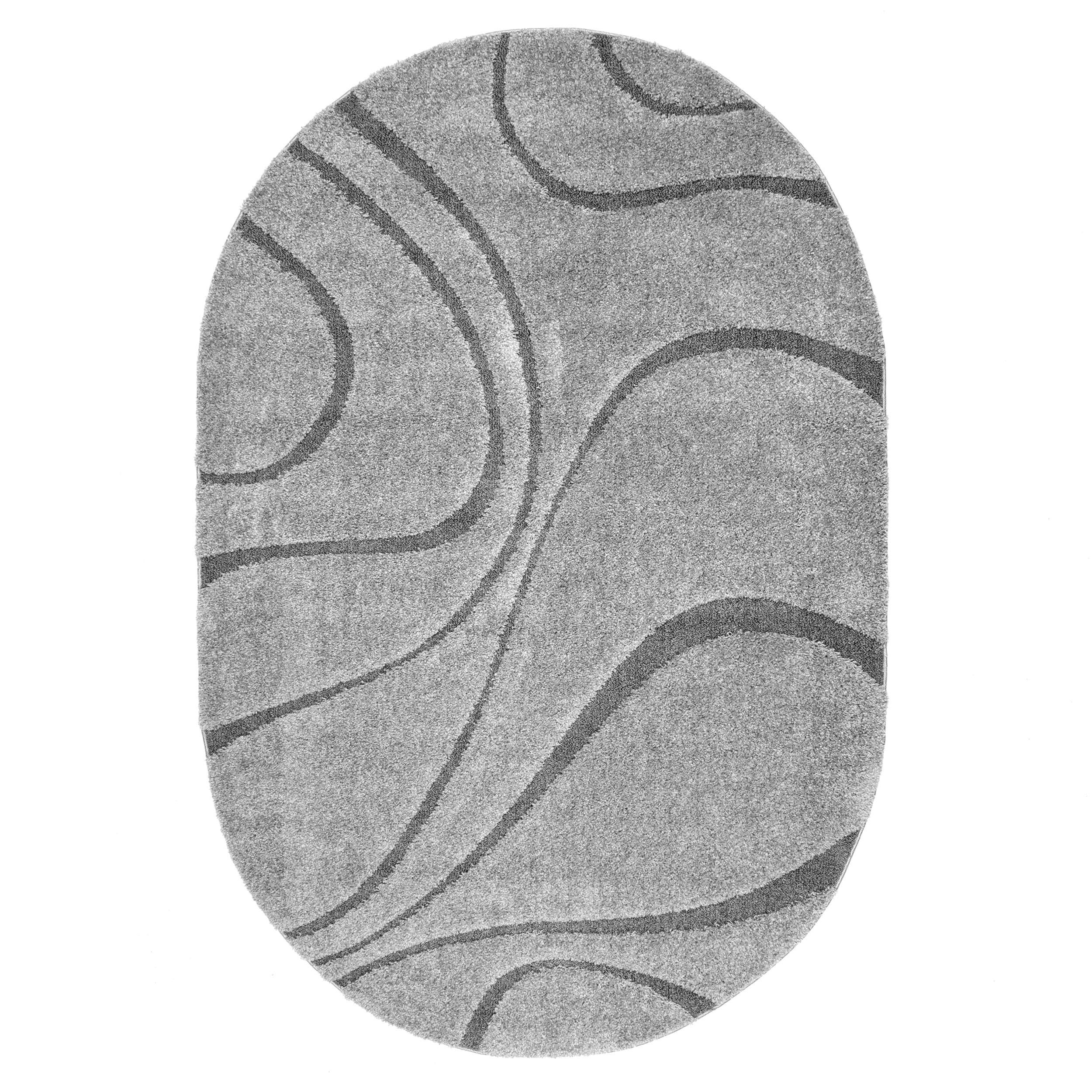 Tapis Shag contemporain Nuloom Krista à motifs tourbillonnants