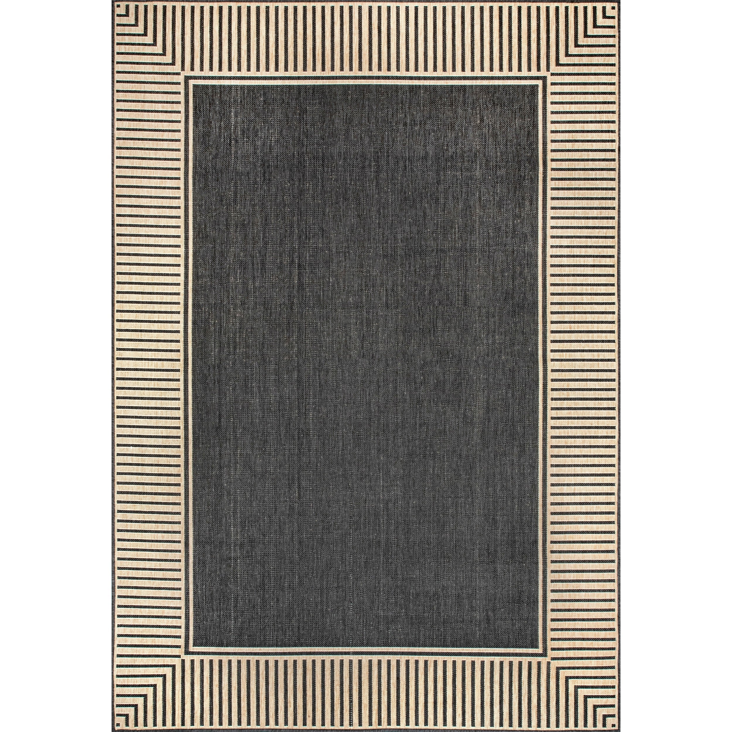 Tapis d'intérieur/extérieur classique à bordures Nuloom Leah