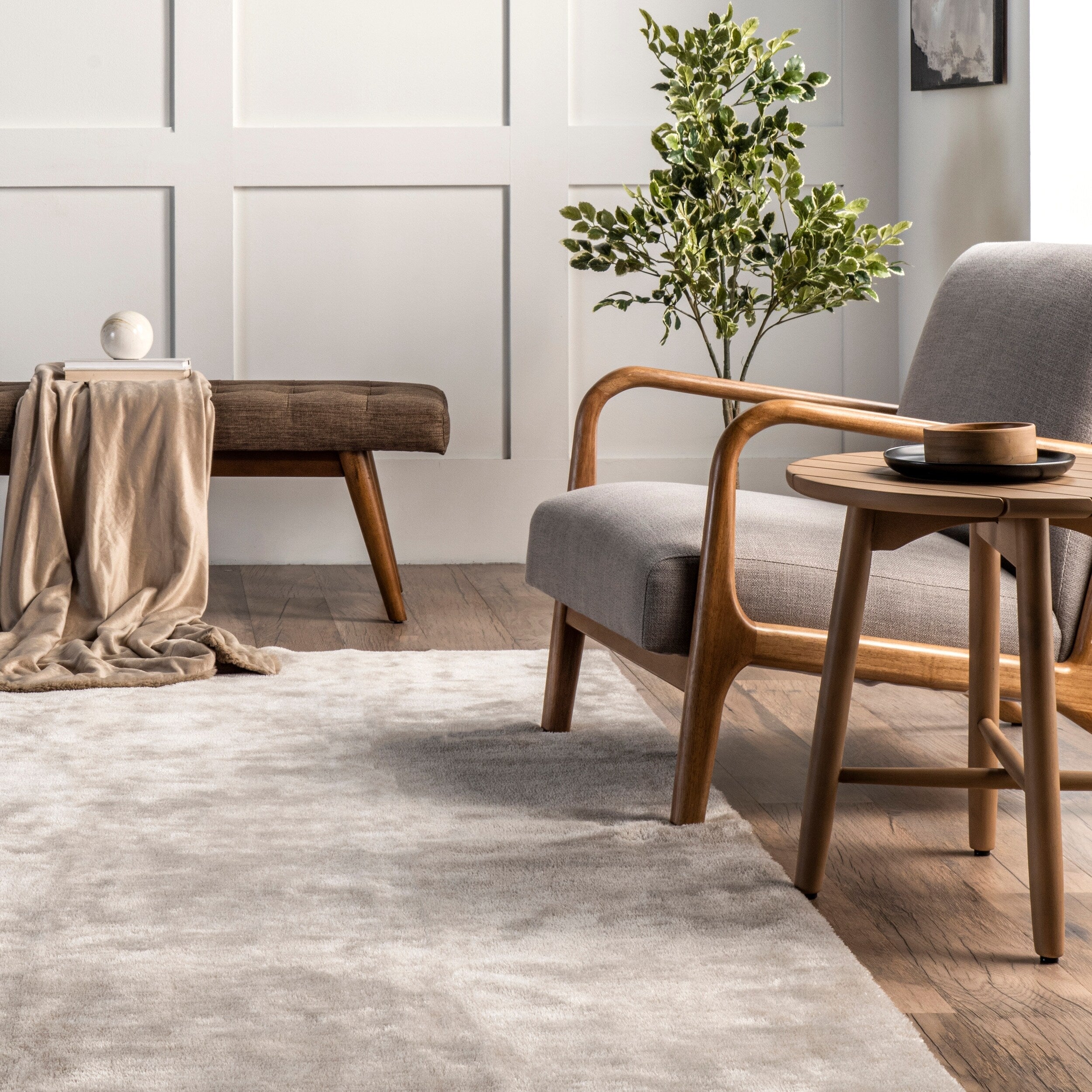 Tapis à poils longs lavable en machine Nuloom Loni SuperiorWash