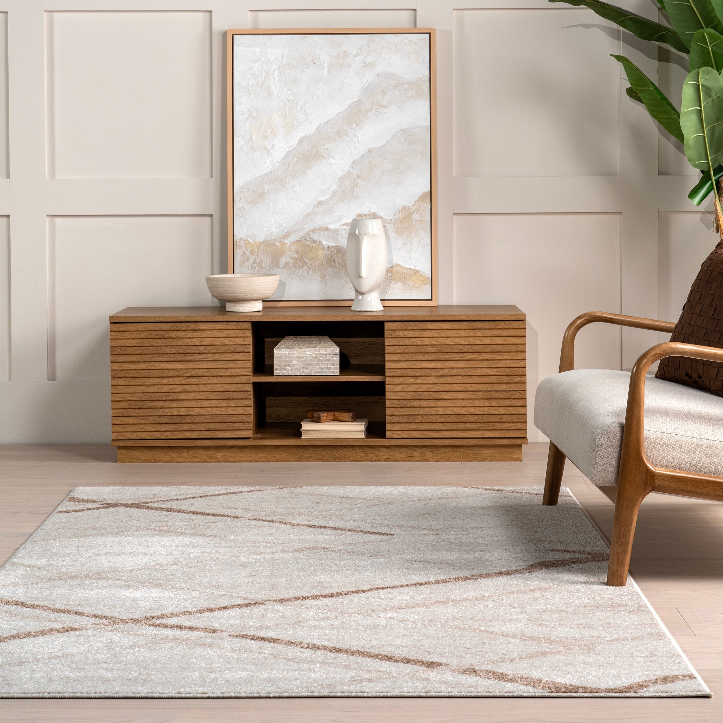 Tapis abstrait moderne Nuloom Skylar