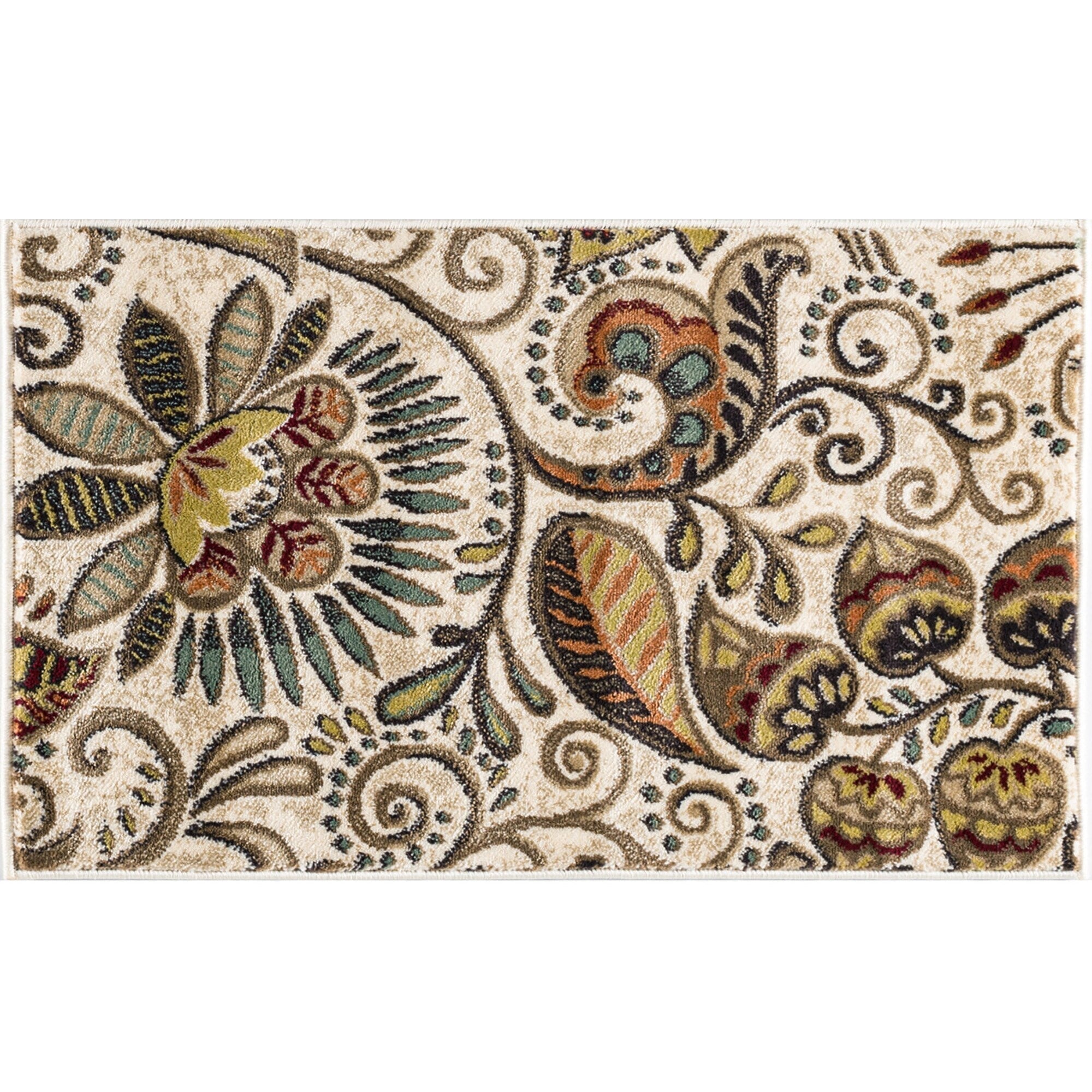 Tapis d'intérieur floral moderne Caprice du milieu du siècle
