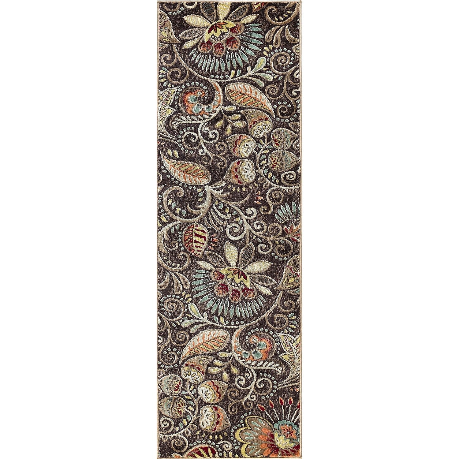Tapis d'intérieur floral moderne Caprice du milieu du siècle