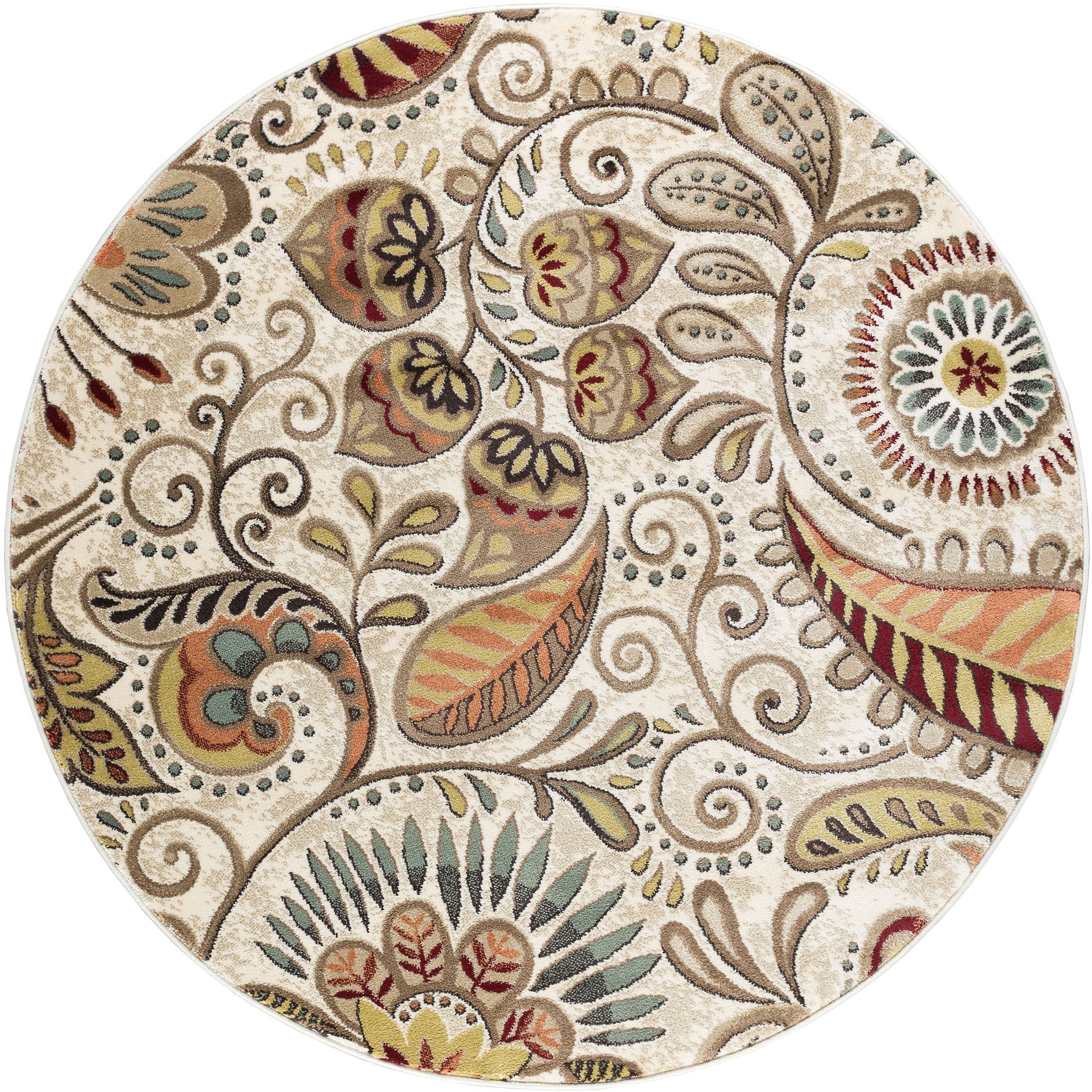 Tapis d'intérieur floral moderne Caprice du milieu du siècle