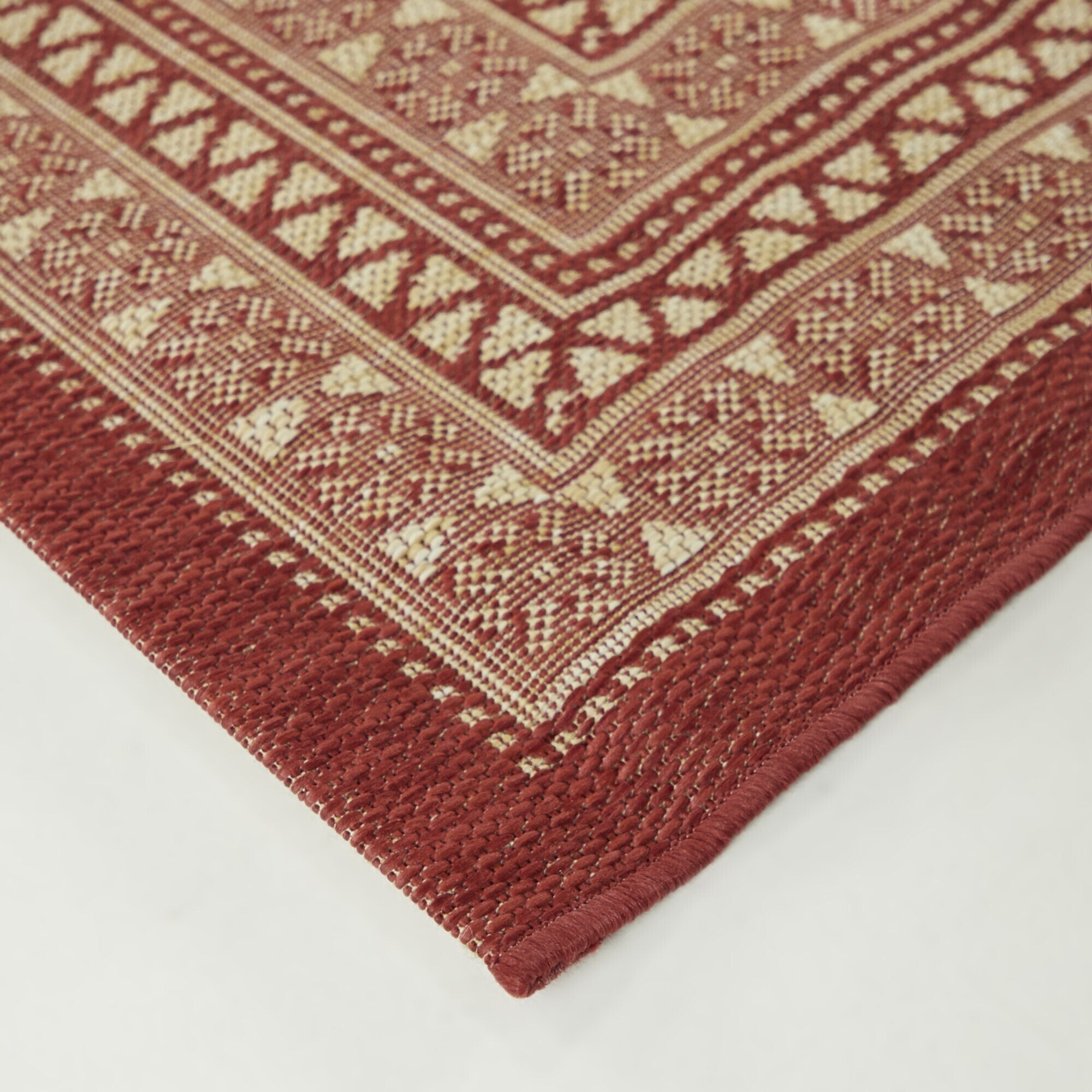 Tapis d'intérieur/extérieur à bordure transitionnelle Carew