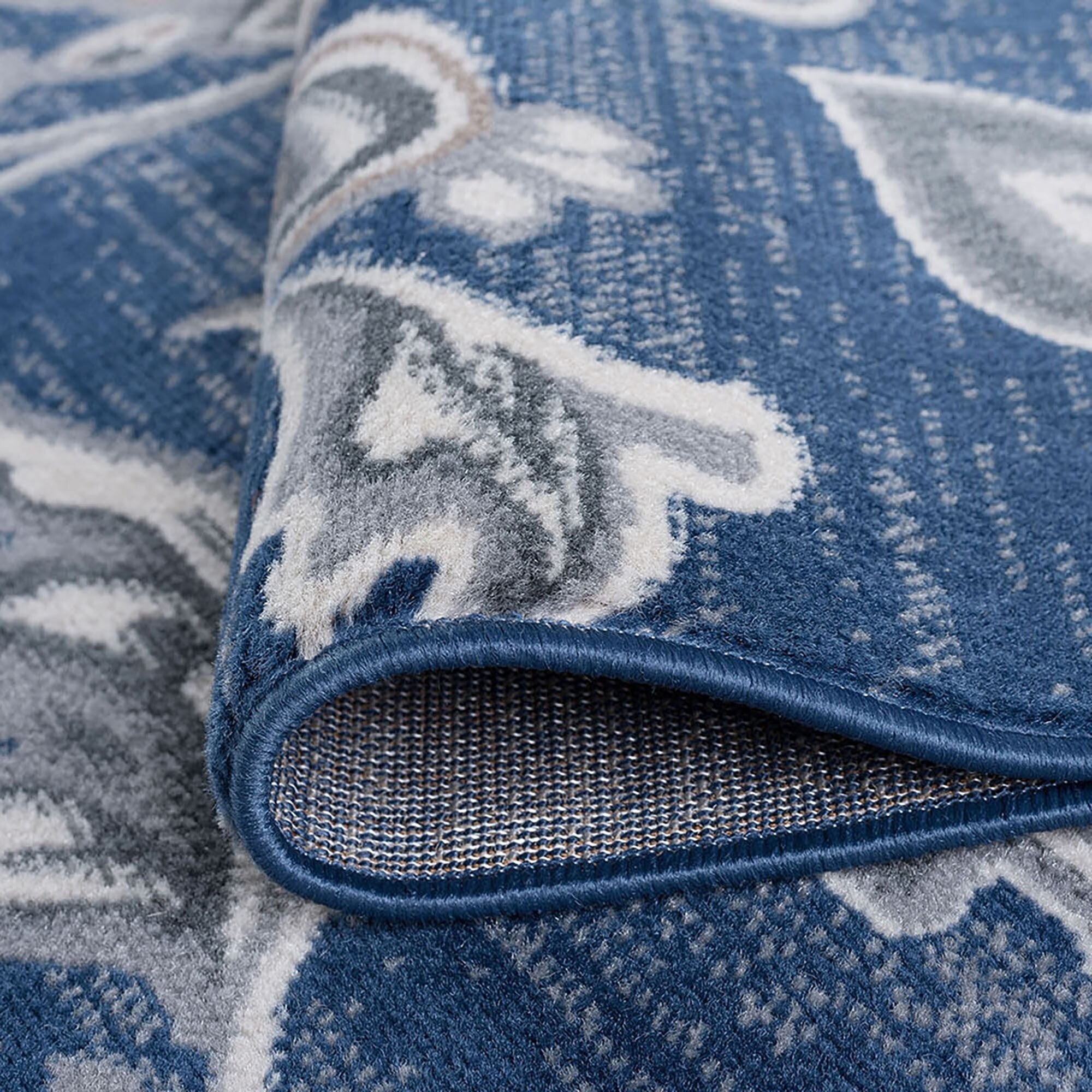 Tapis d'intérieur transitionnel à motifs floraux et botaniques Carrington