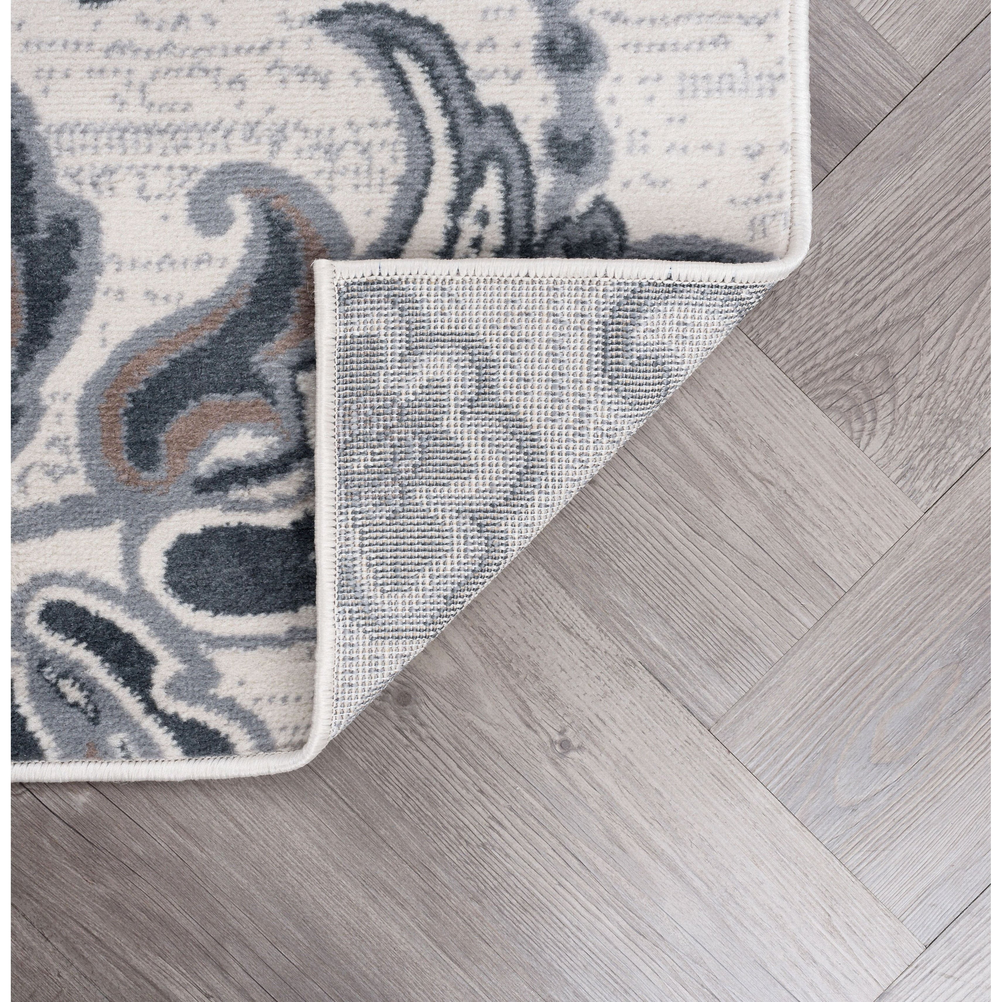 Tapis d'intérieur transitionnel à motifs floraux et botaniques Carrington