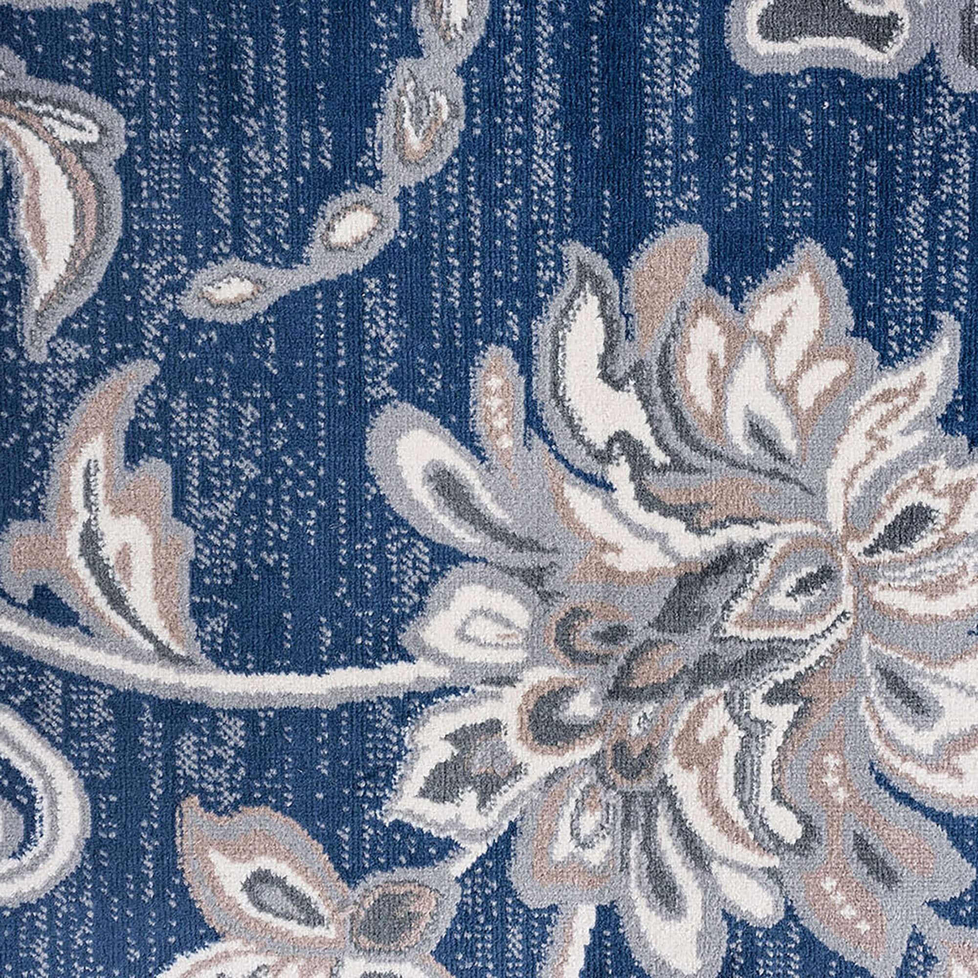 Tapis d'intérieur transitionnel à motifs floraux et botaniques Carrington