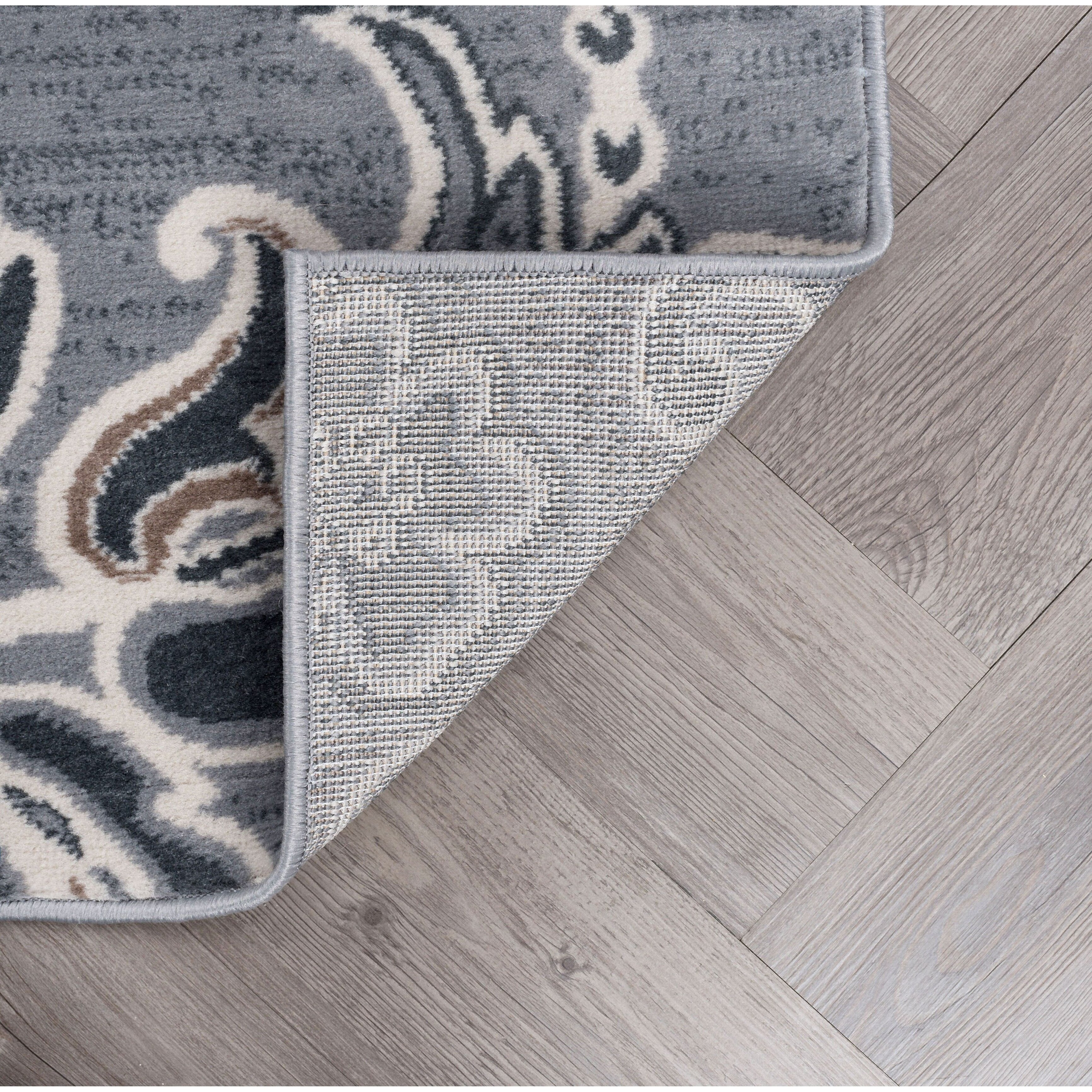 Tapis d'intérieur transitionnel à motifs floraux et botaniques Carrington