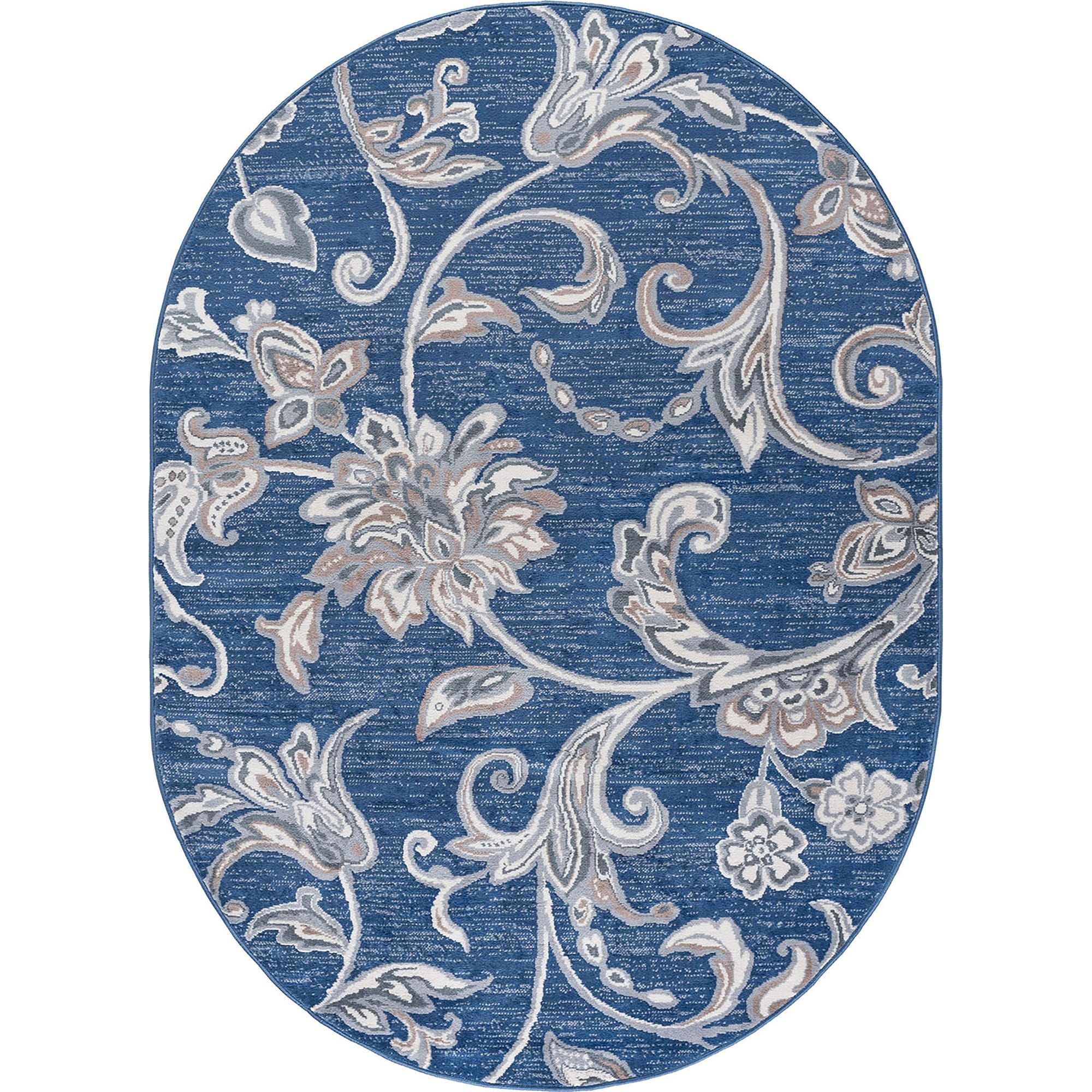 Tapis d'intérieur transitionnel à motifs floraux et botaniques Carrington