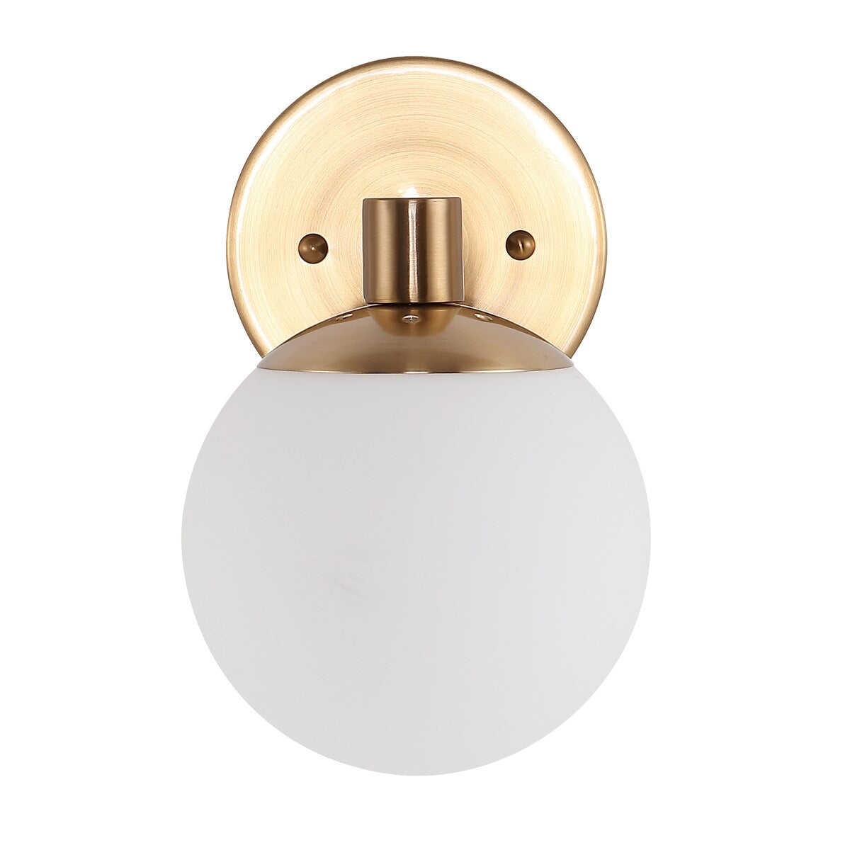 Cecil Globe Meuble-lavabo moderne contemporain à LED en métal et verre dépoli, par JONATHAN Y