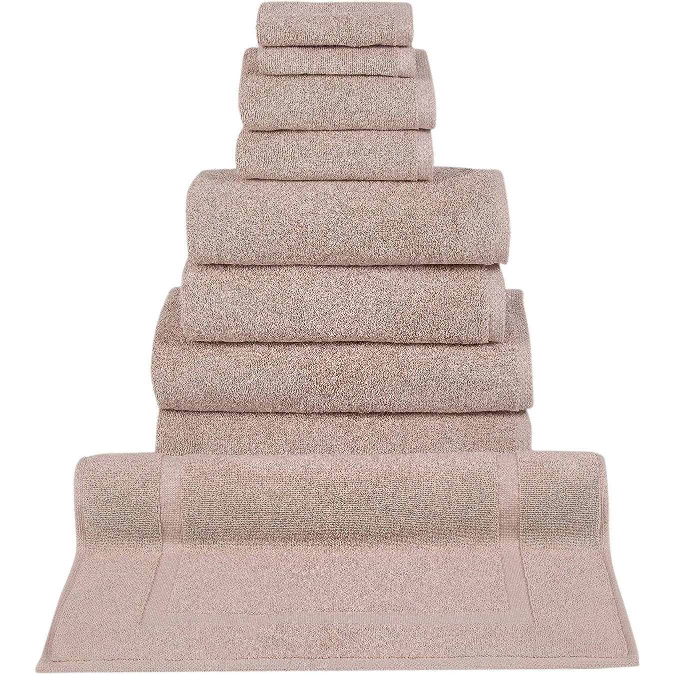 Ensemble de serviettes CTT 100 % coton turc, 8 ou 9 pièces, séchage rapide et absorbant