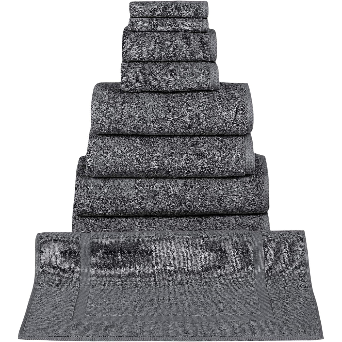 Ensemble de serviettes CTT 100 % coton turc, 8 ou 9 pièces, séchage rapide et absorbant