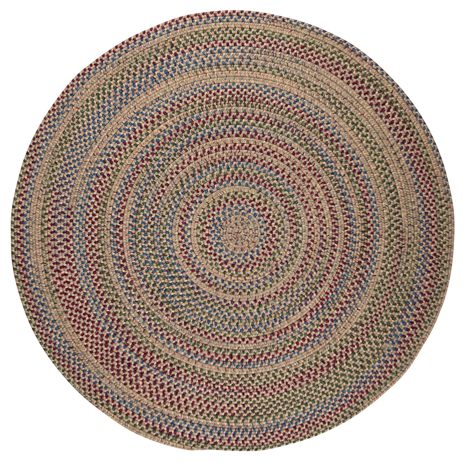 Tapis rond tressé rustique Colonial Mills Worley