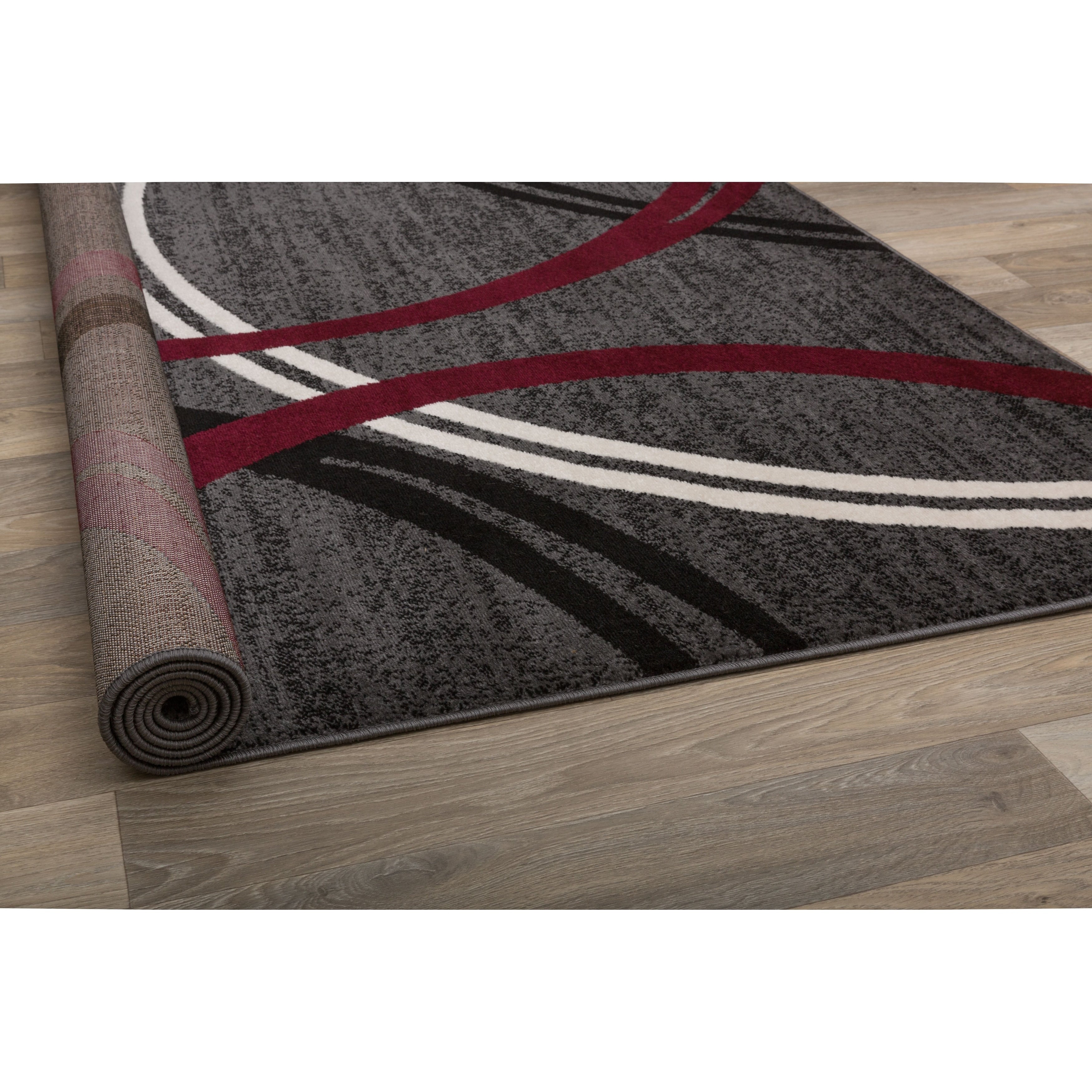 Tapis contemporain à motifs abstraits de cercles de la World Rug Gallery