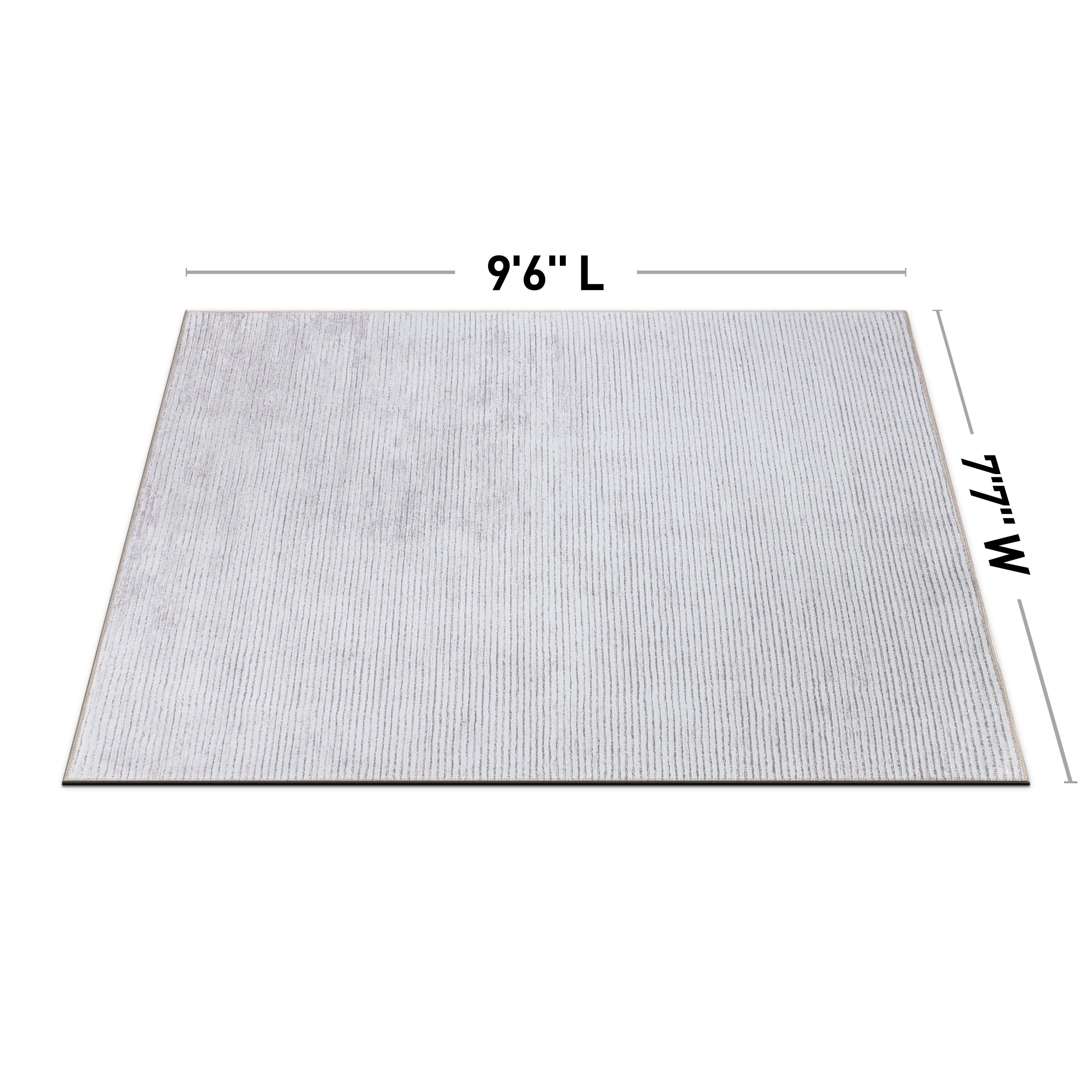 Tapis contemporain à rayures vieillies lavable en machine